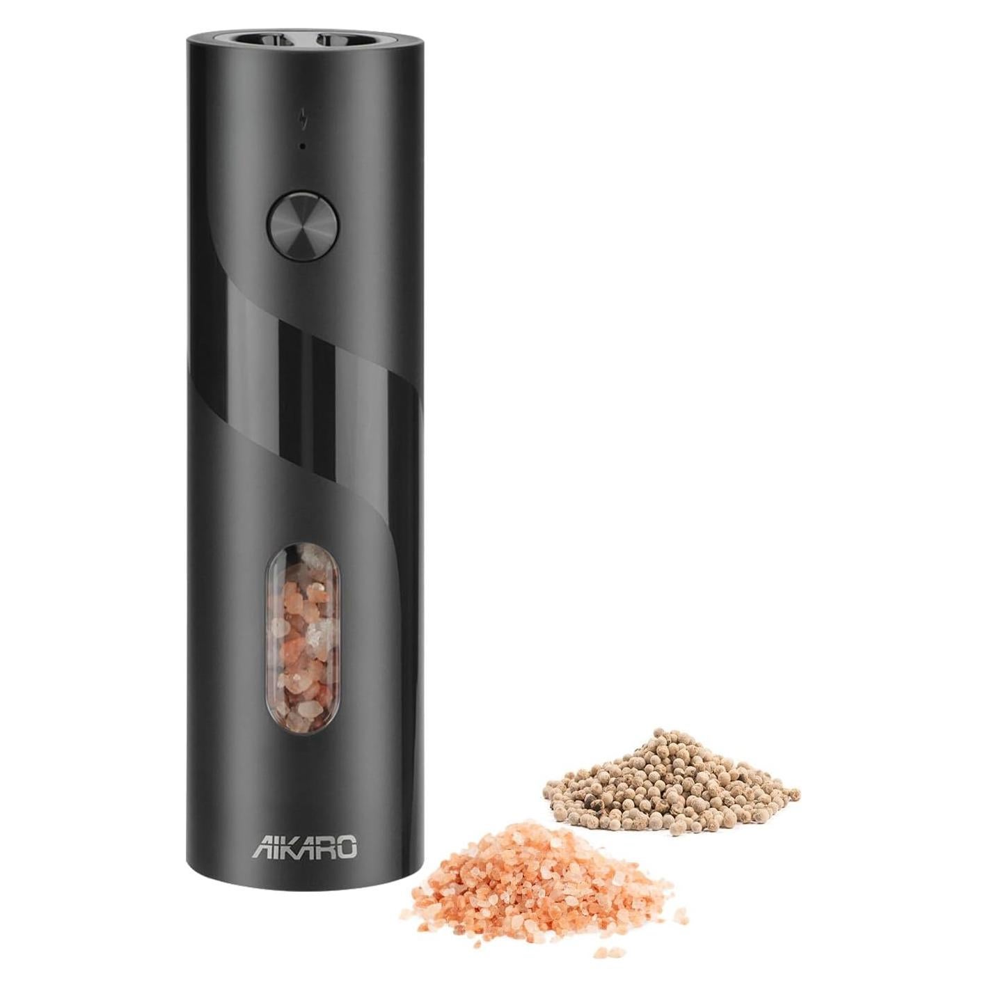 Molinillo Eléctrico de Sal y Pimienta AIKARO 110ml Automático