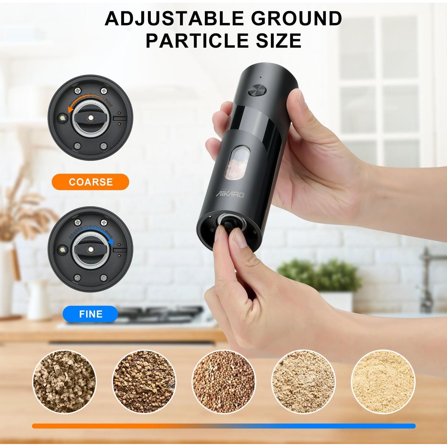 Molinillo Eléctrico de Sal y Pimienta AIKARO 110ml Automático