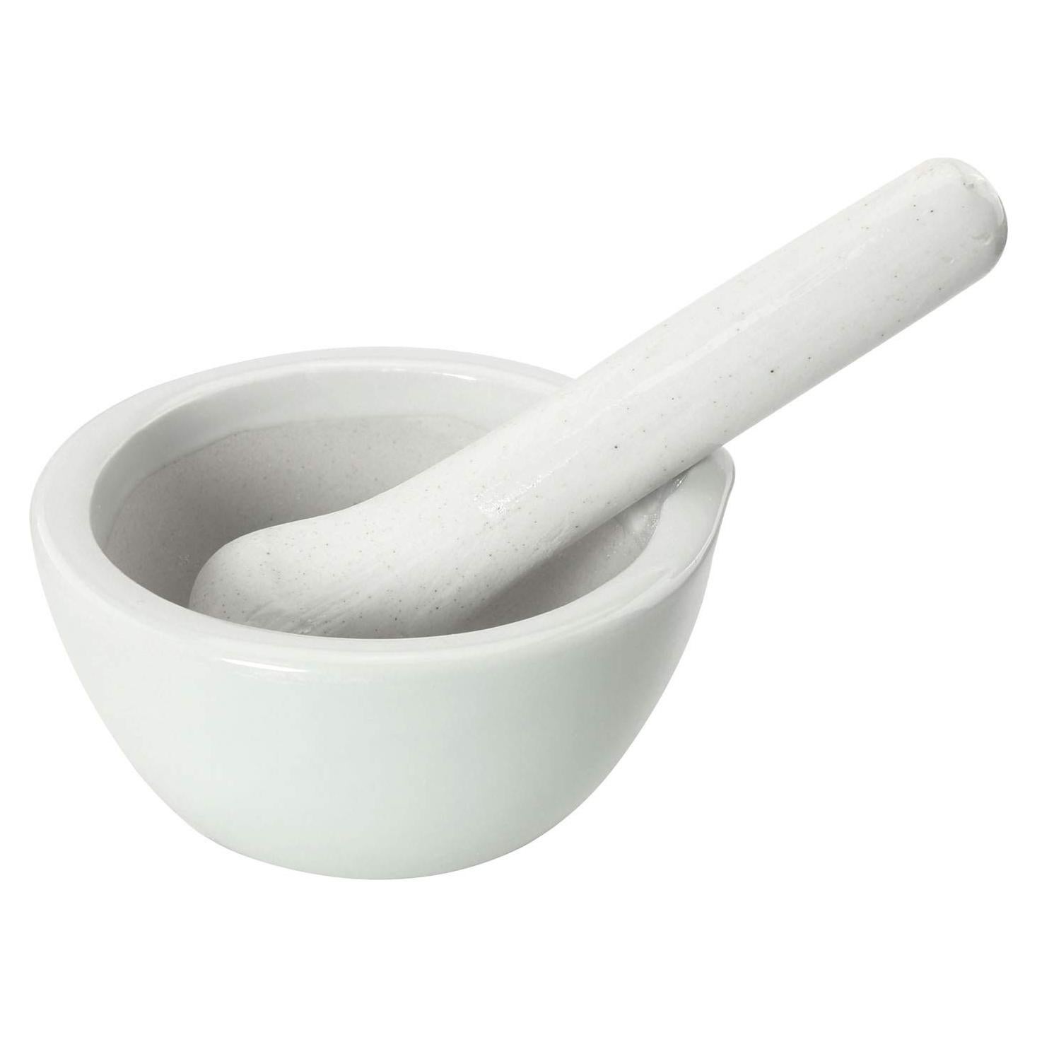 Mini Mortero y Mano de Porcelana Ruiwaer 60ml Blanco