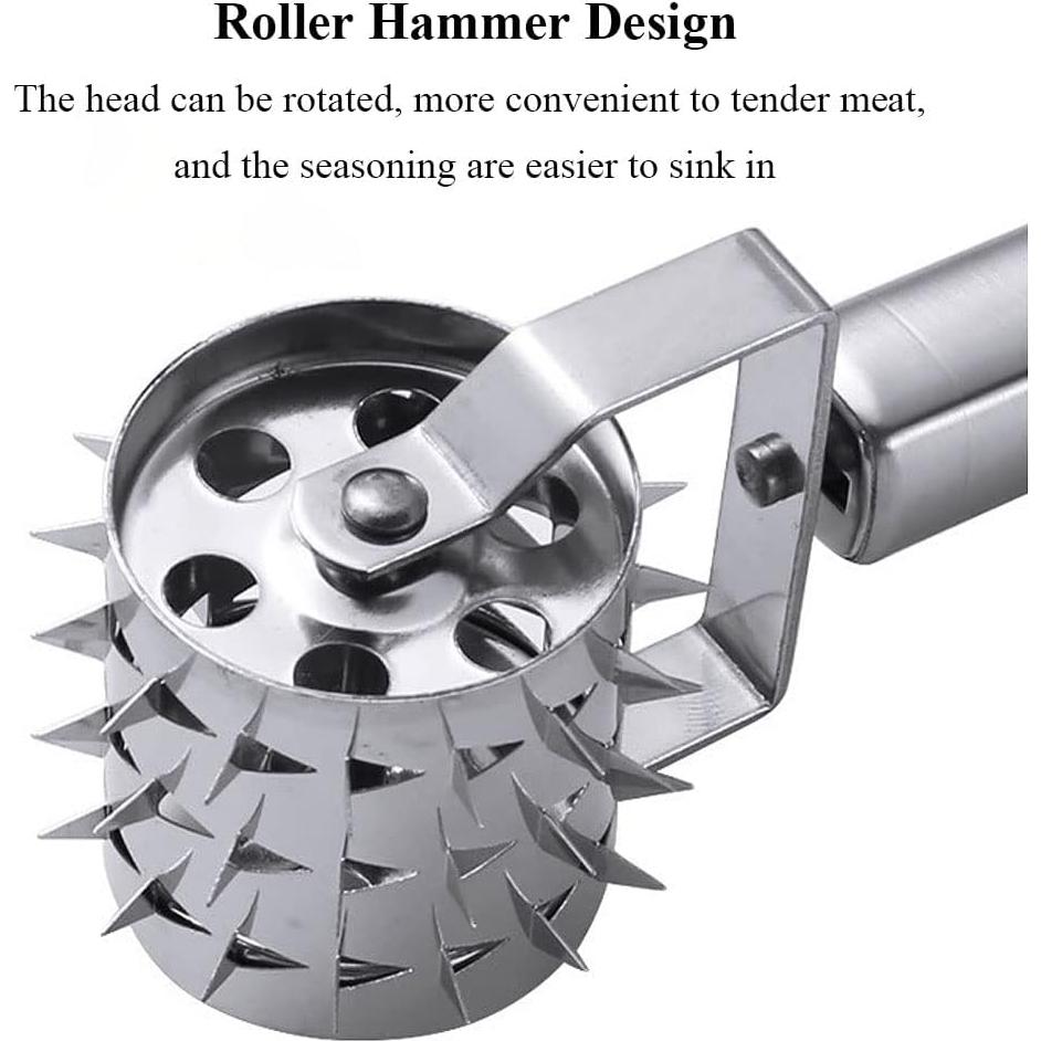 Rodillo Aplanador de Carne Inoxidable Junvaia 90g