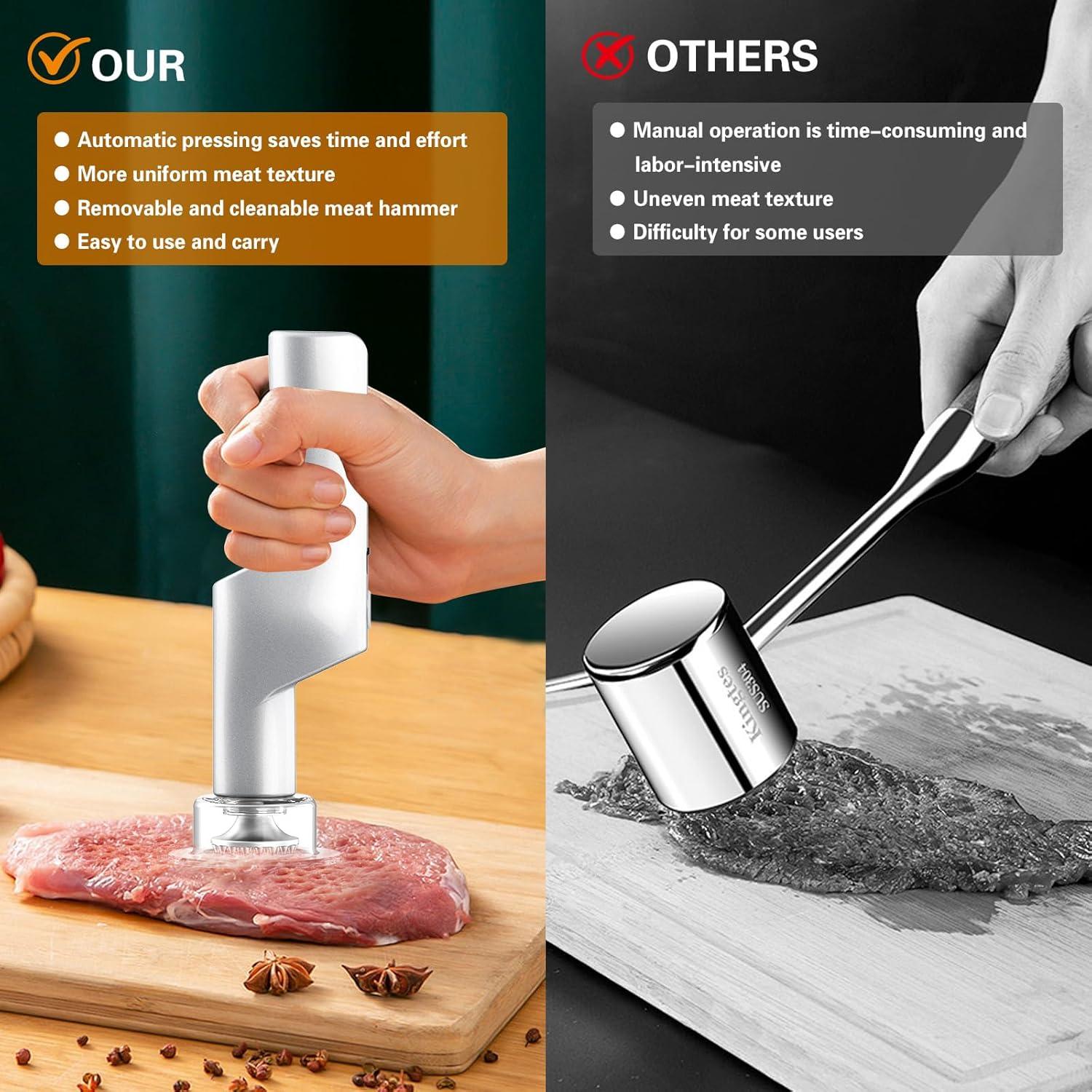 Ablandador de Carne Eléctrico FSTCRT Portátil 37 Agujas Inoxidable