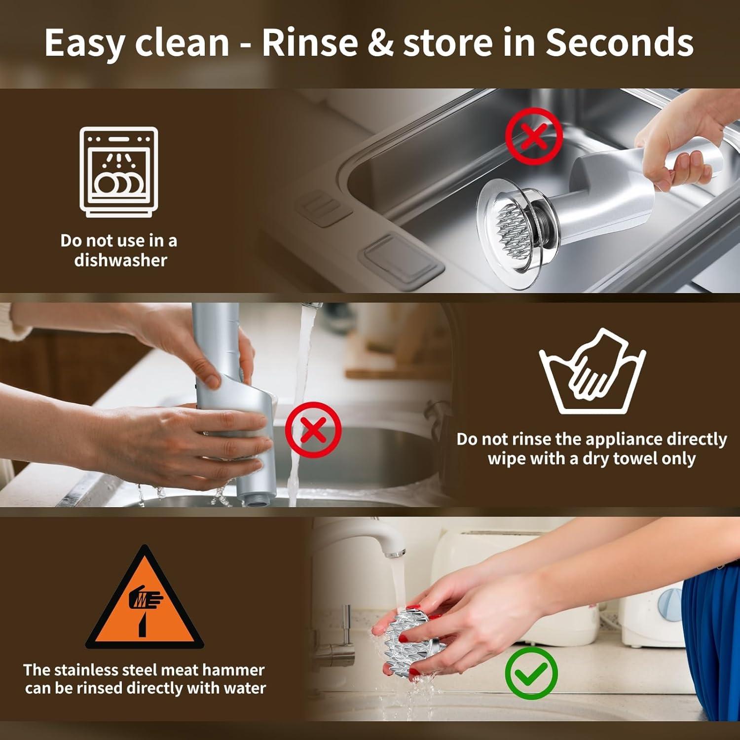 Ablandador de Carne Eléctrico FSTCRT Portátil 37 Agujas Inoxidable