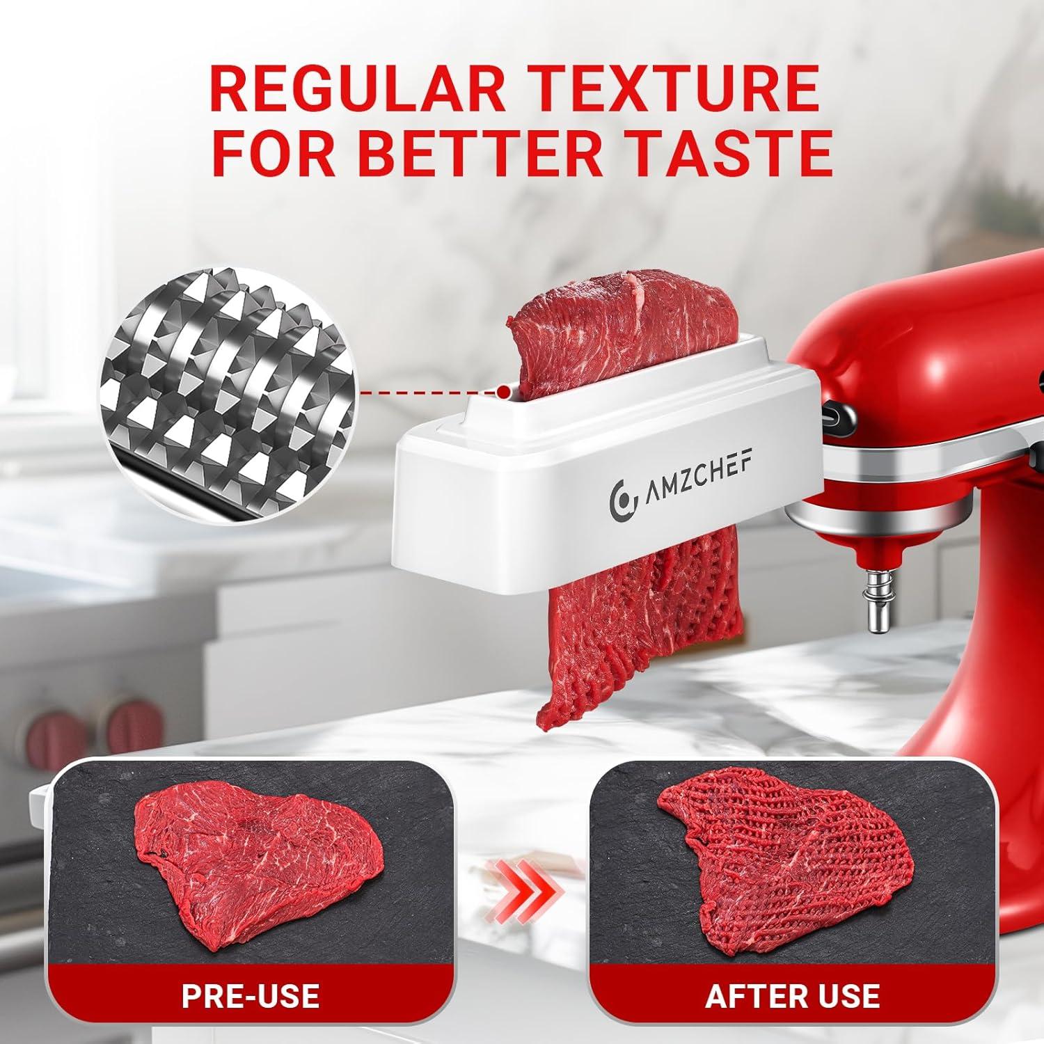 Ablandador de Carne AMZCHEF para Mezclador KA - Acero Inoxidable