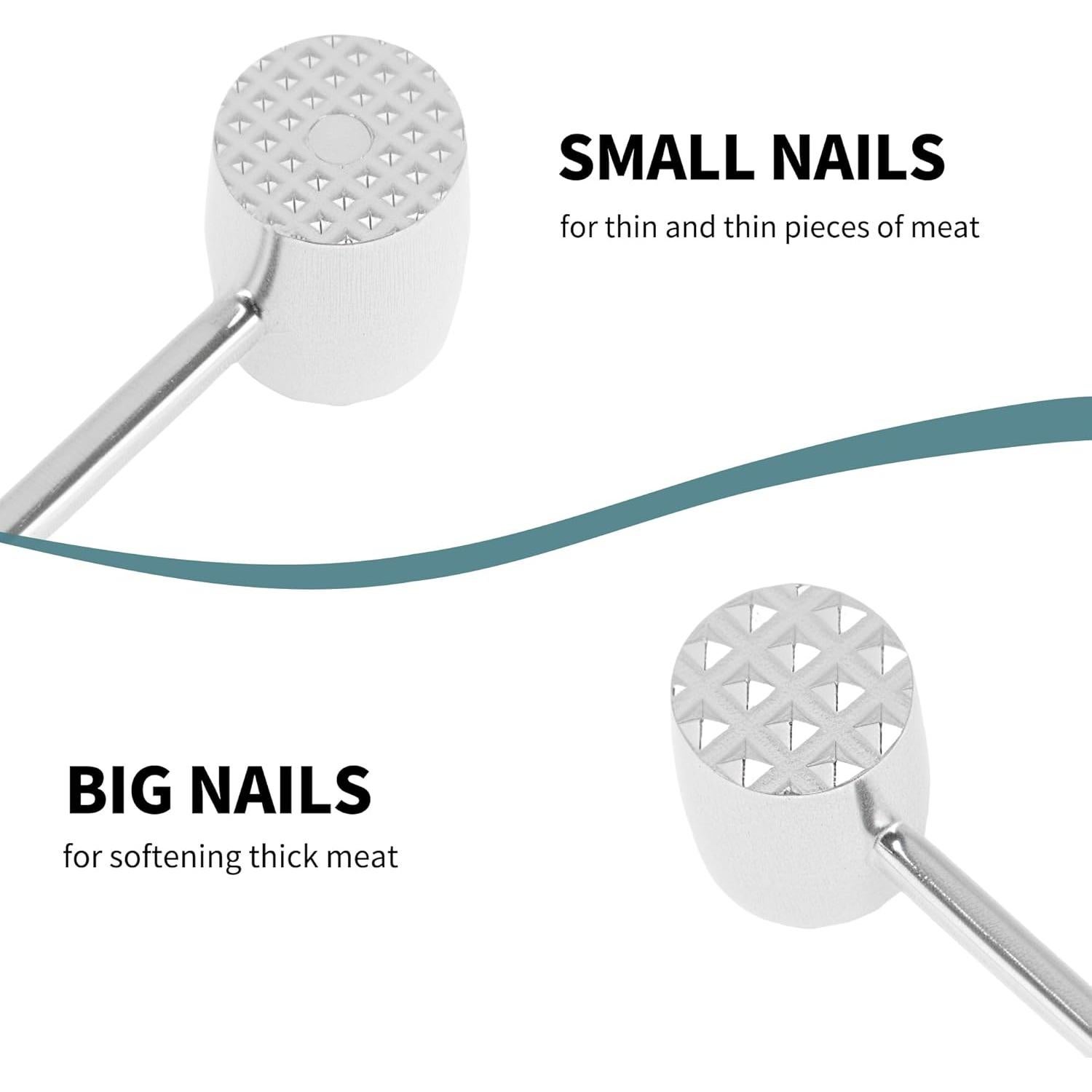 Mazo Ablandador de Carne VOCOSTE de Aluminio Doble Cara 20.5cm