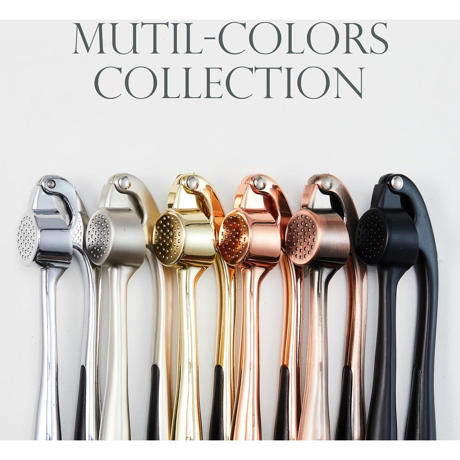 Prensa de Ajo KITESSENSU de Acero Inoxidable Dorada