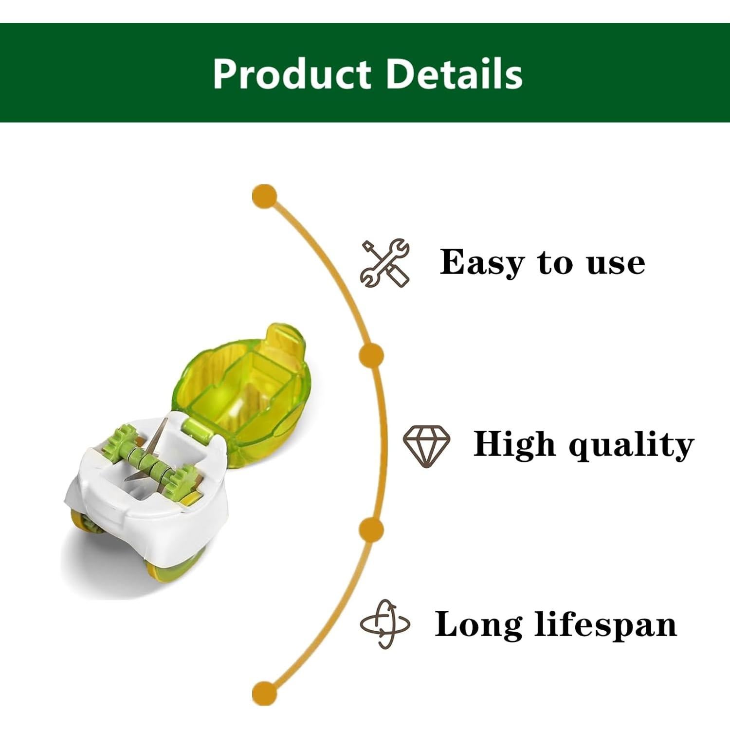Picador de Ajo Manual Zhouocea 56g Cortador de Rodillo Verde