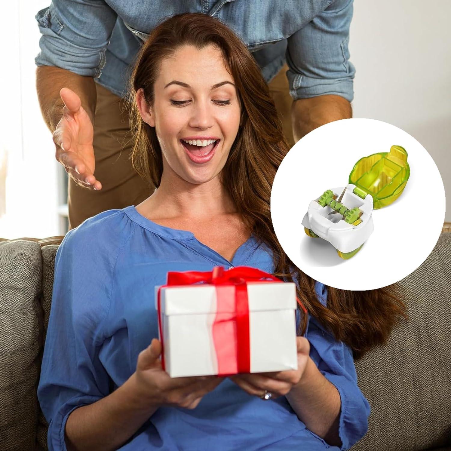 Picador de Ajo Manual Zhouocea 56g Cortador de Rodillo Verde