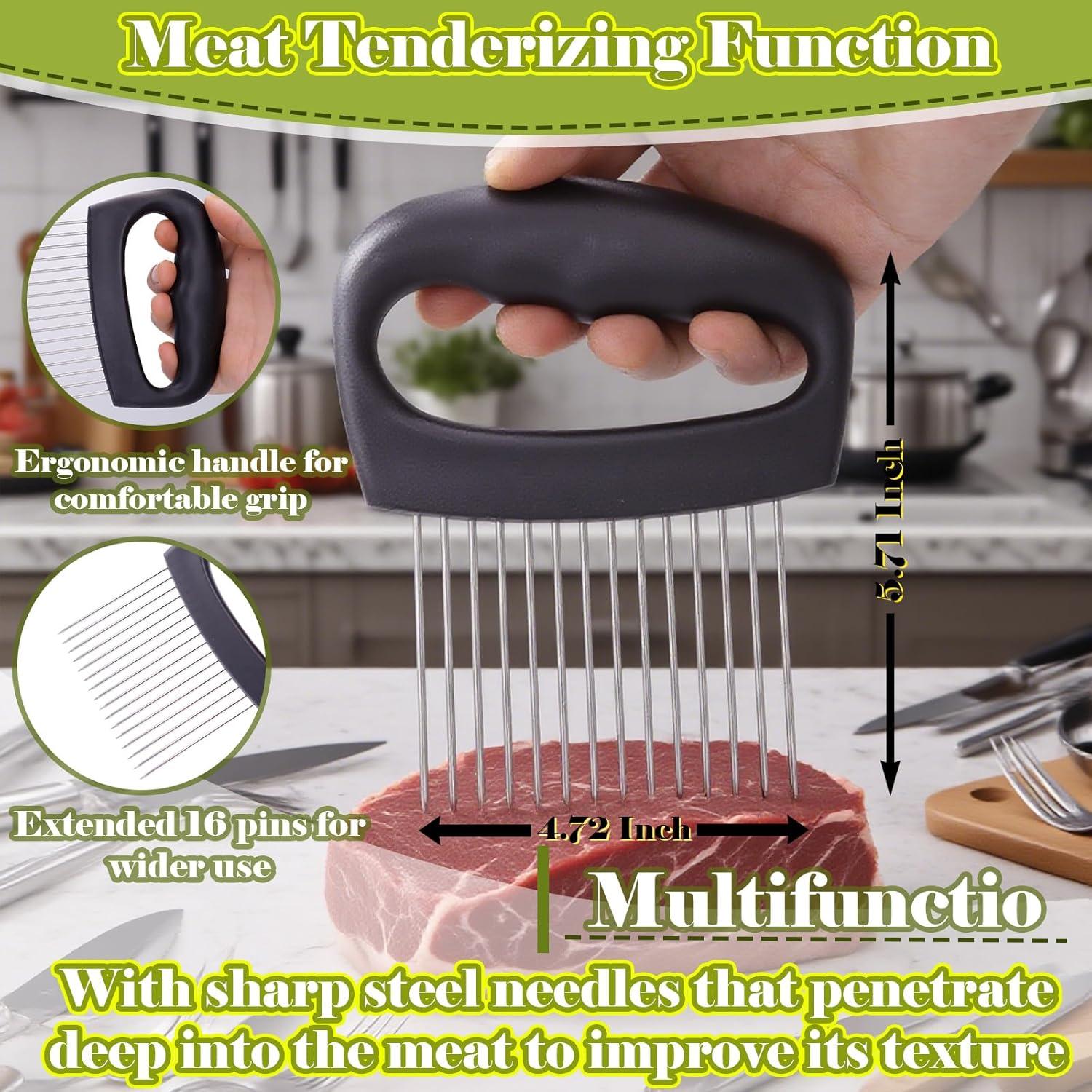 Cortador de Cebolla FANTEXY 16 Púas Acero Inoxidable 12 cm