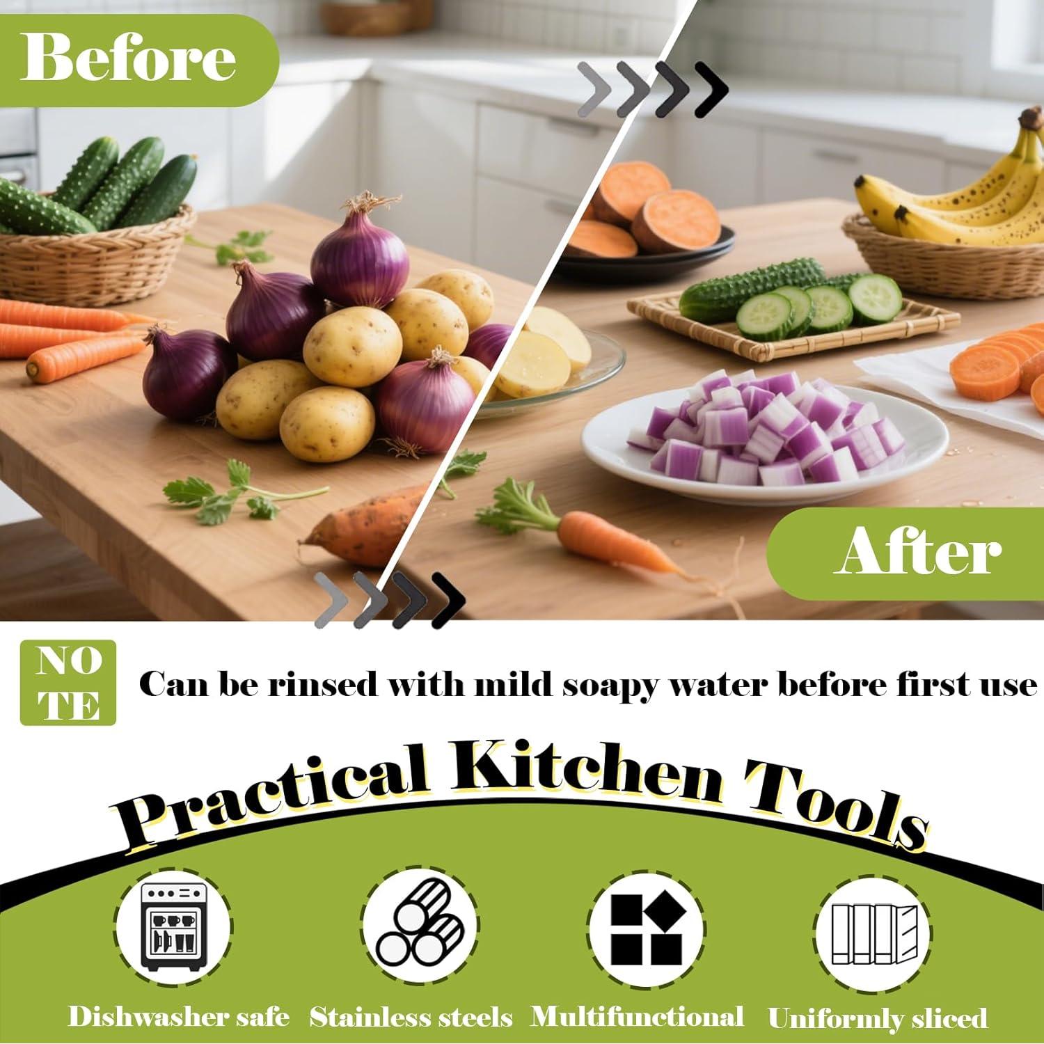 Cortador de Cebolla FANTEXY 16 Púas Acero Inoxidable 12 cm