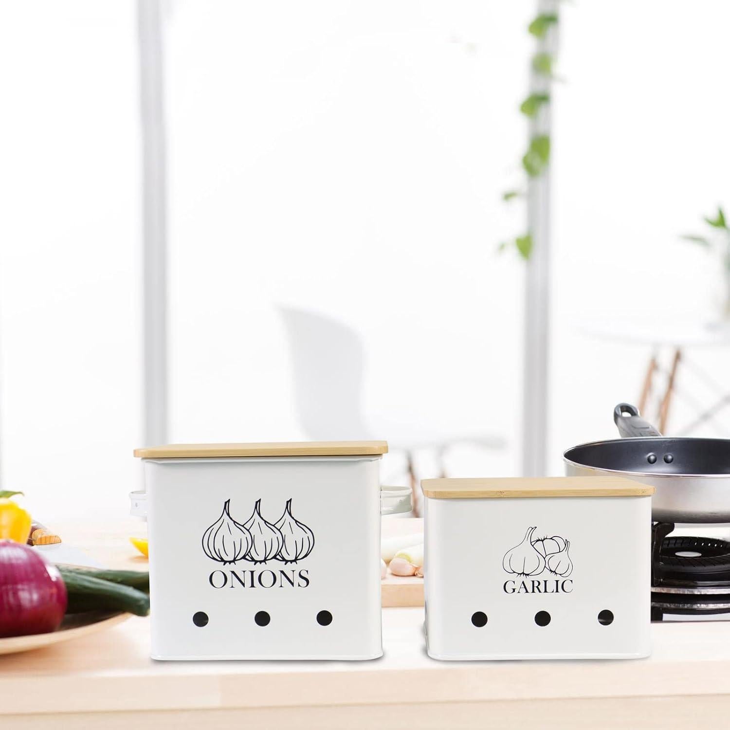 Contenedor de Almacenamiento de Verduras Gdfjiy - Juego de 2