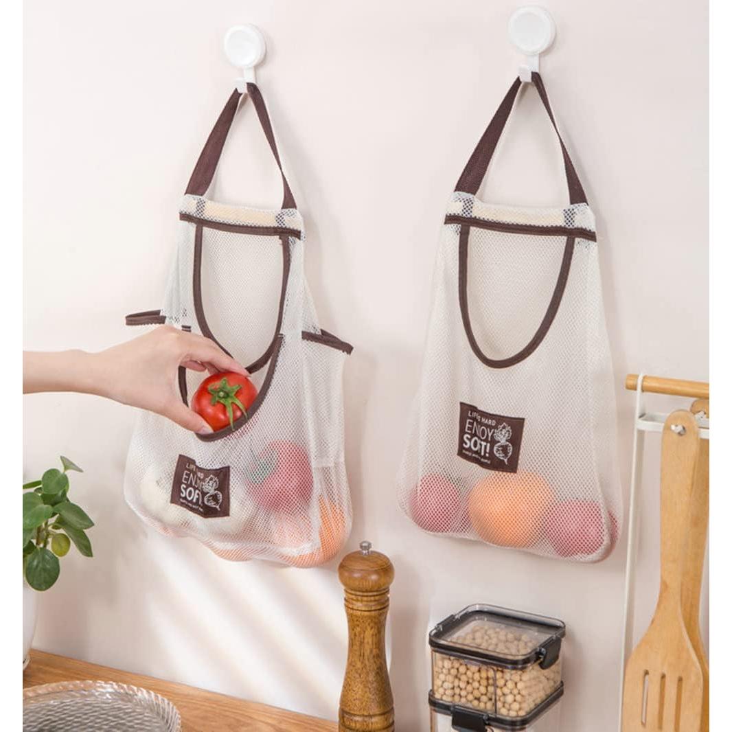 3 Bolsas de Malla Reutilizables Didcant - Almacenamiento Colgante