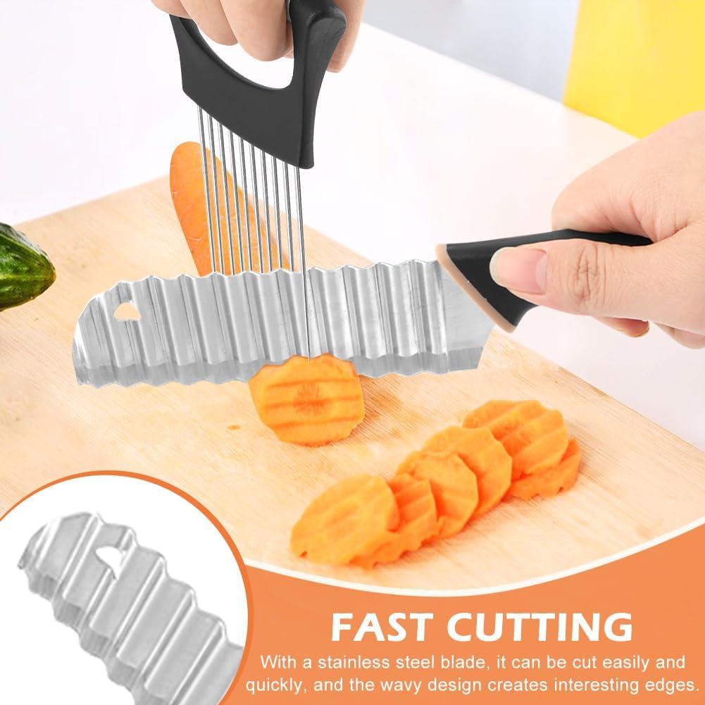 Cortador de Ondas CALIDAKA con Soporte y Pelador Negro