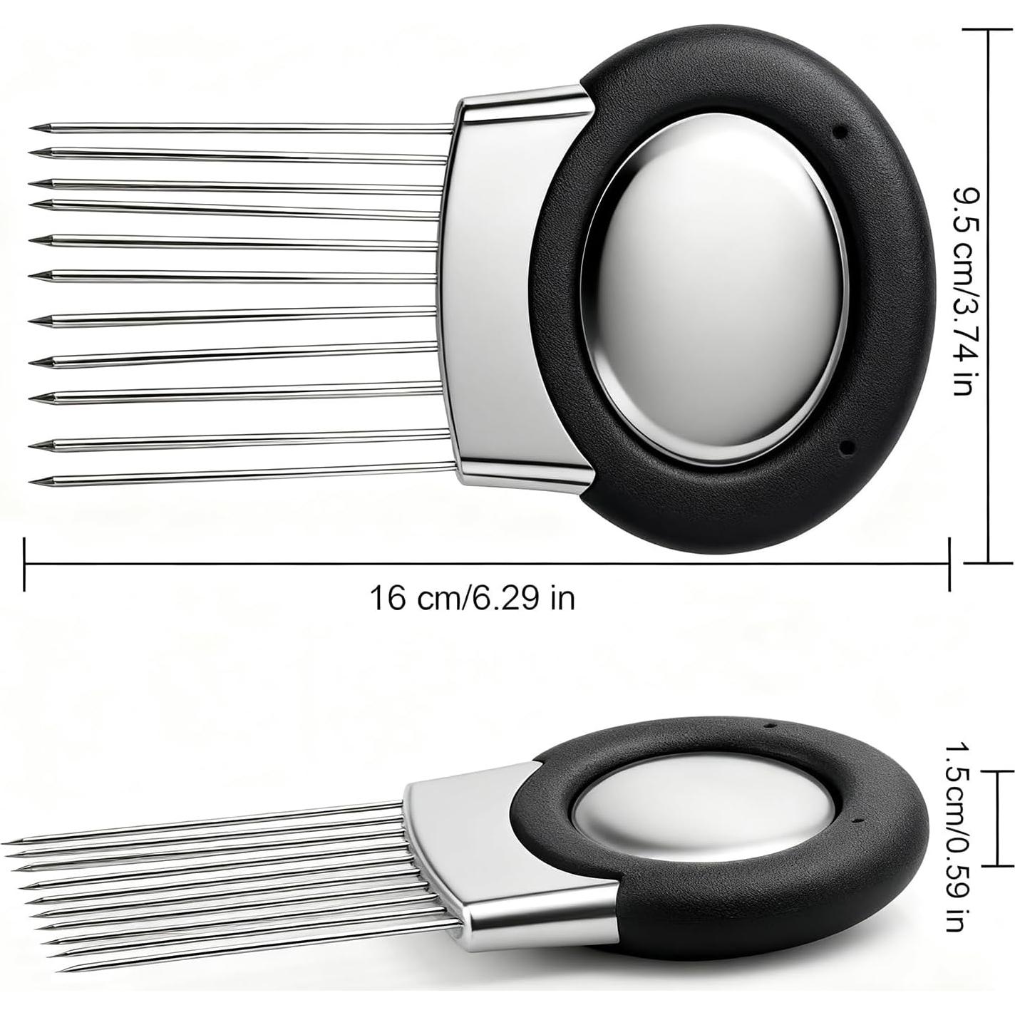 Soporte Cortador de Cebolla Deeriz con Agujas de Acero Inoxidable