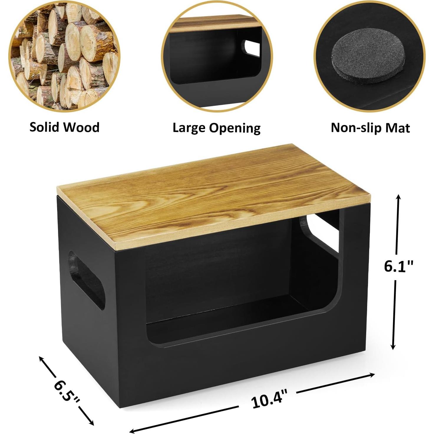 Dispensador de Bolsas de Basura de Madera YCXNBHH - Organizador Moderno