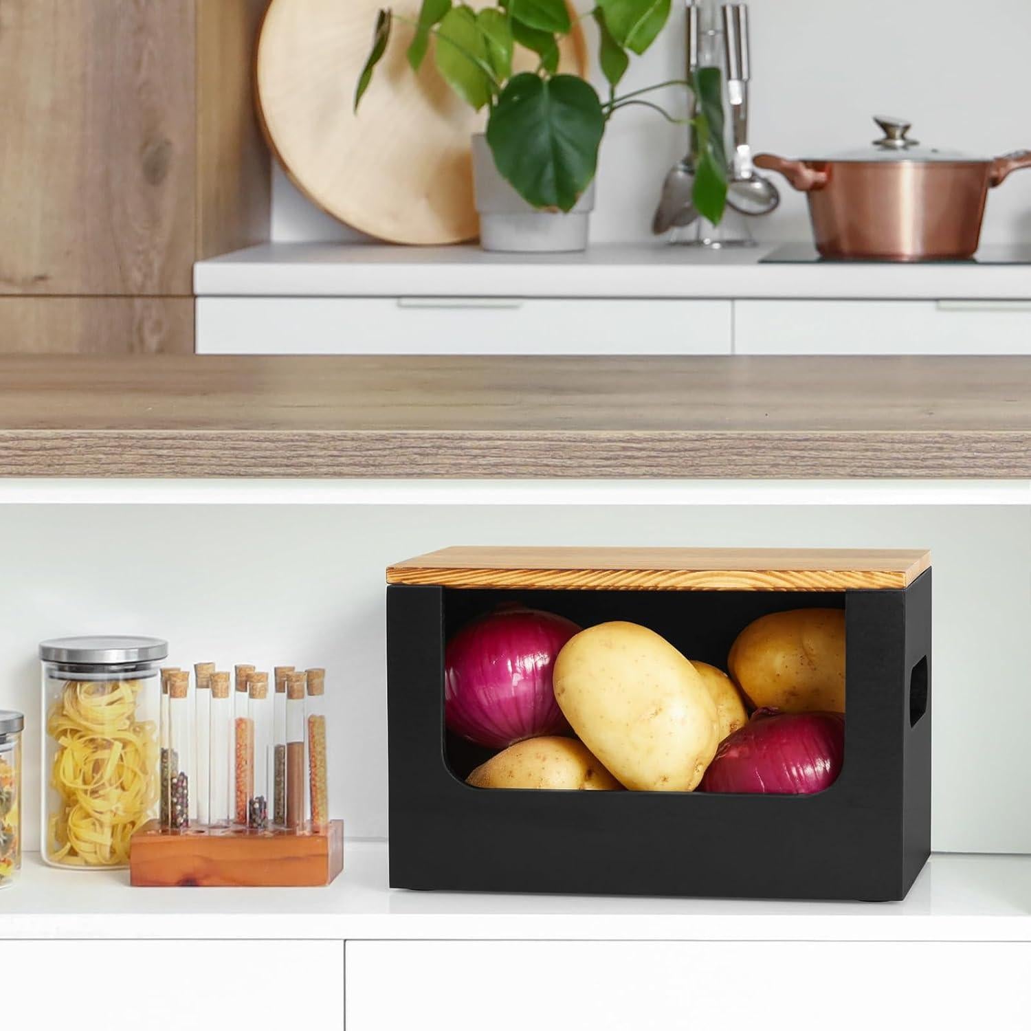 Dispensador de Bolsas de Basura de Madera YCXNBHH - Organizador Moderno