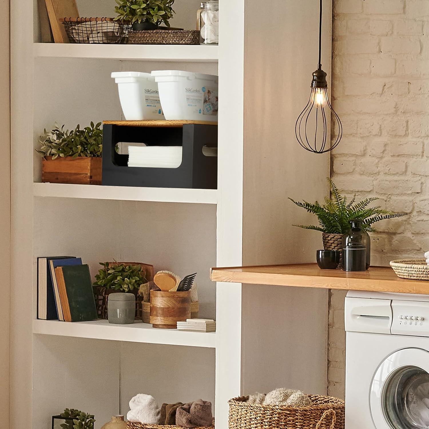 Dispensador de Bolsas de Basura de Madera YCXNBHH - Organizador Moderno