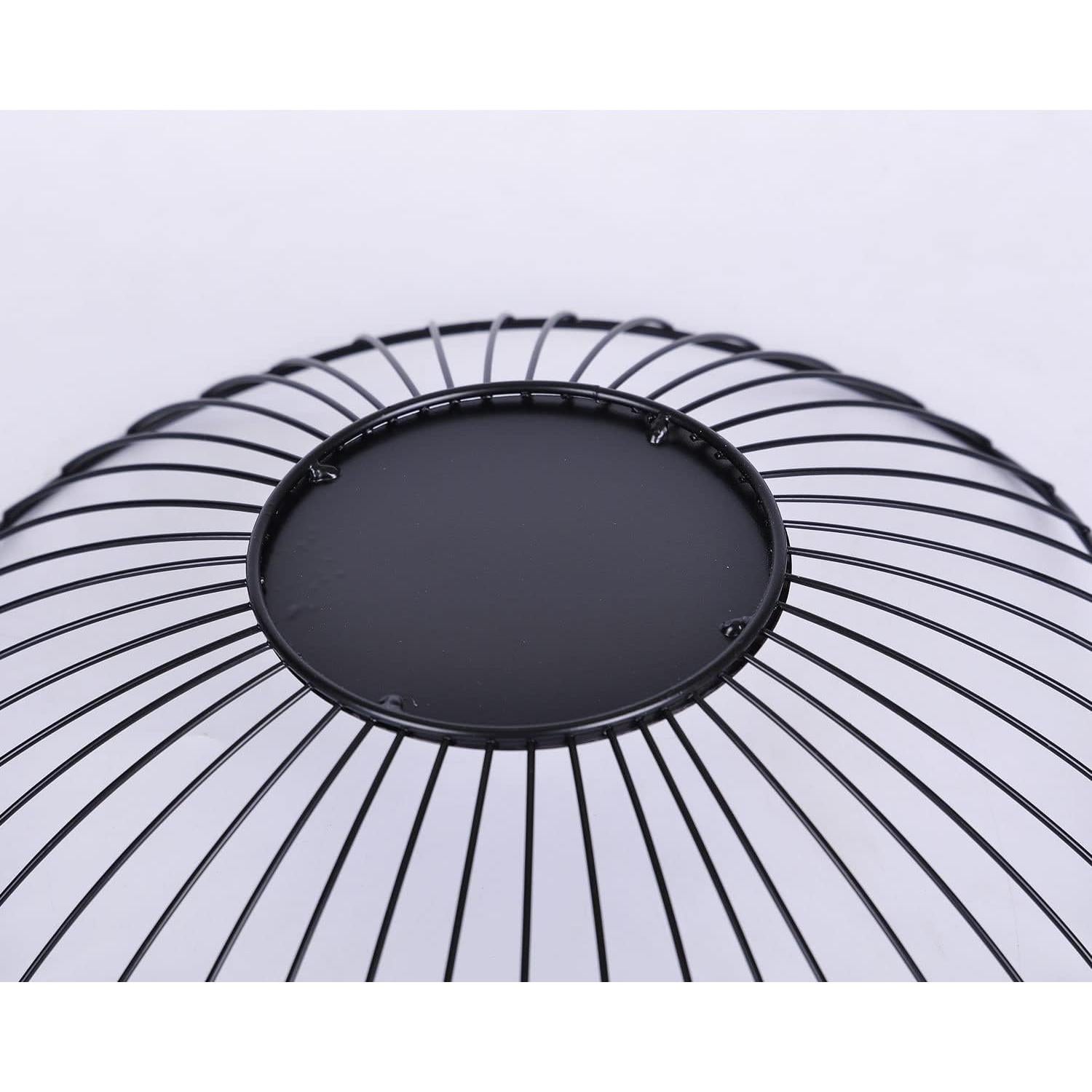 Cesta de Frutas de Alambre IBWell Negra 31x31 cm - 2 Piezas