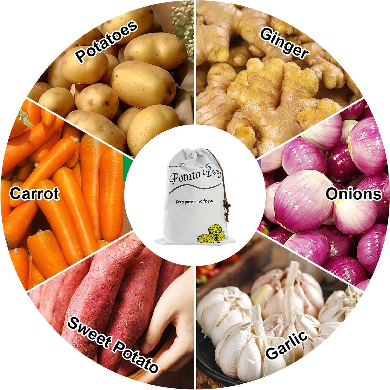 Bolsas de Almacenamiento de Verduras Zhcoy - 2 Piezas 4.54 kg