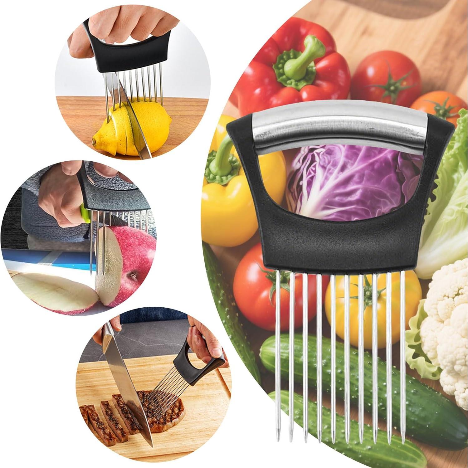 Cortador de Verduras YROJISU con Soporte de Seguridad - Acero Inoxidable