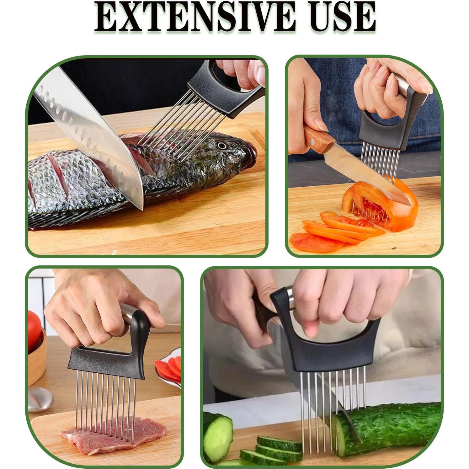 Cortador de Verduras YROJISU con Soporte de Seguridad - Acero Inoxidable