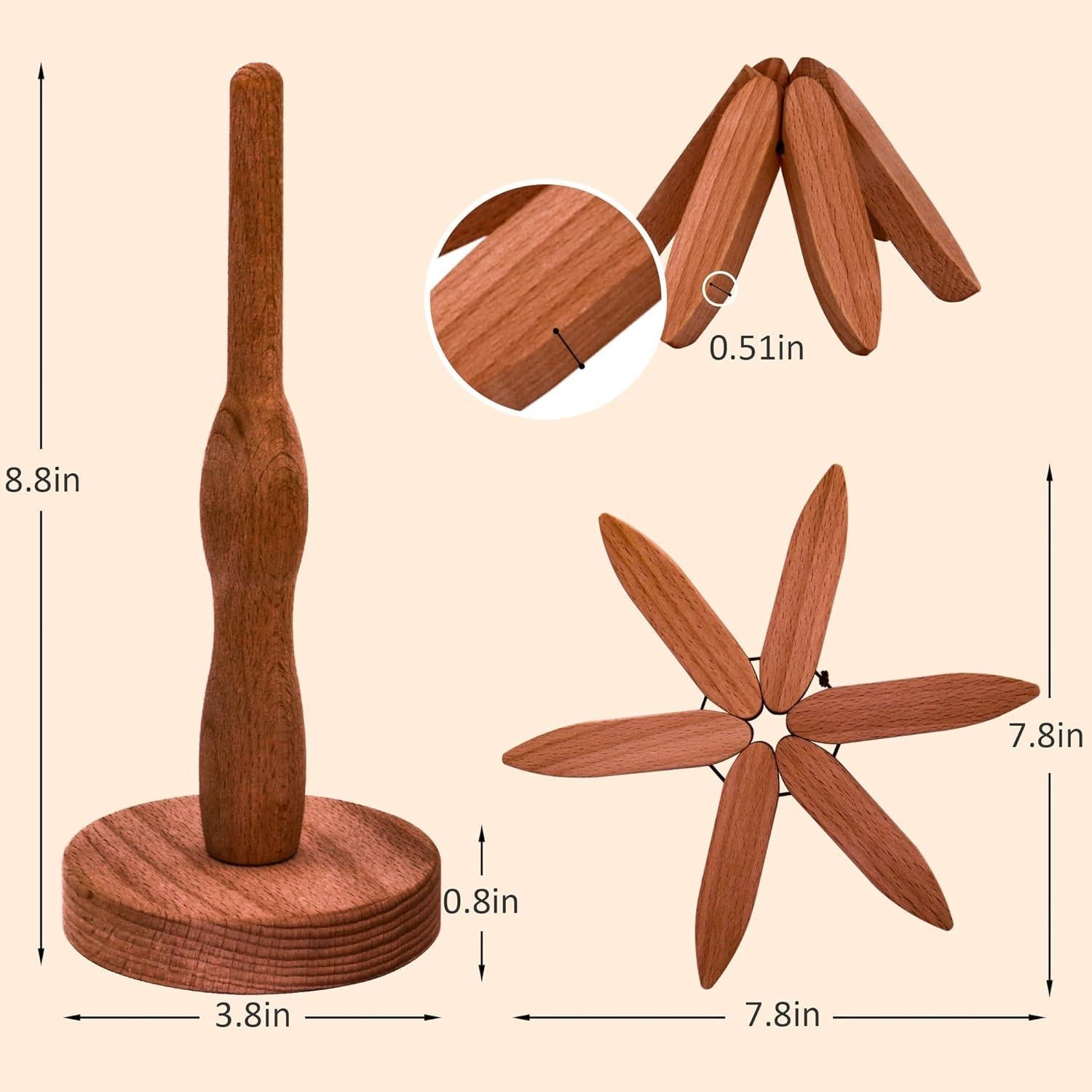 Juego de Trivets de Madera JOMBY en Forma de Árbol - 4 Piezas