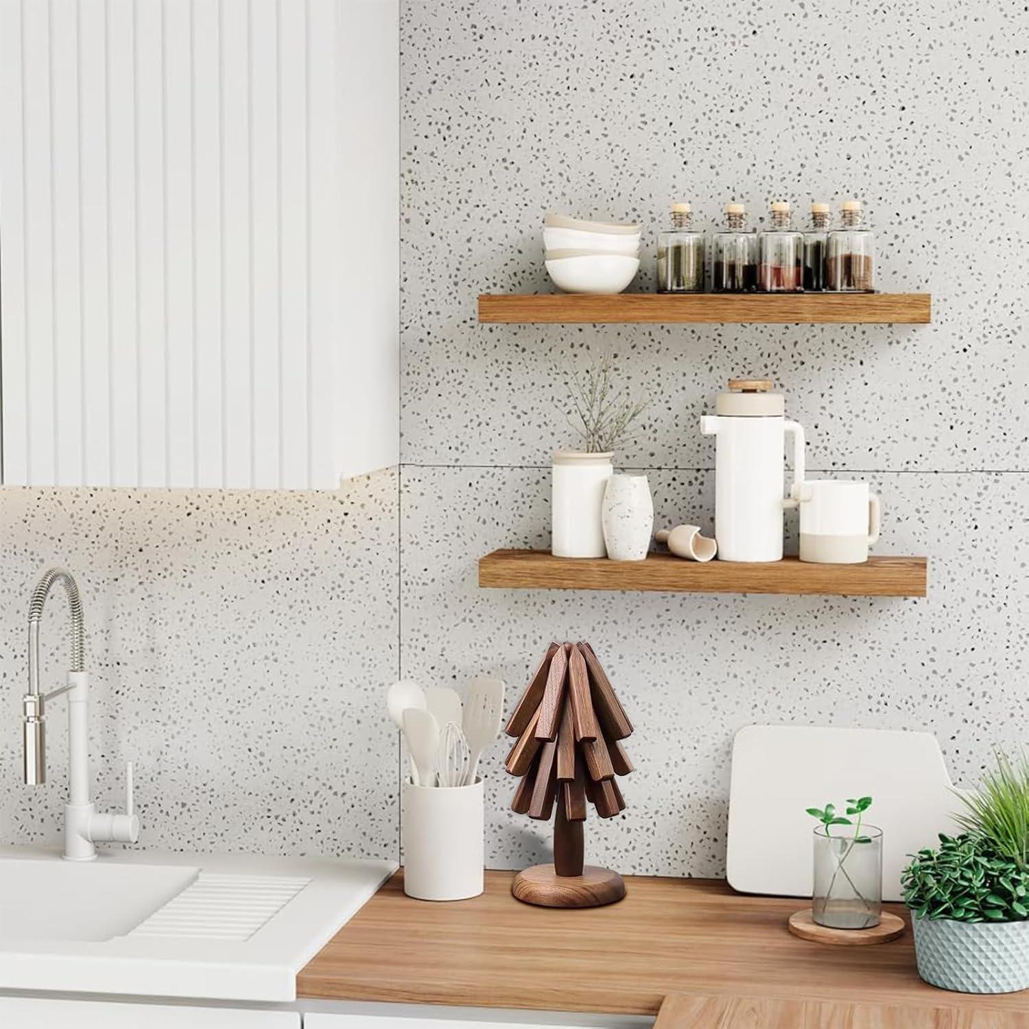 Trivetes de Madera Surmol 20.32 cm Redondos Resistentes al Calor