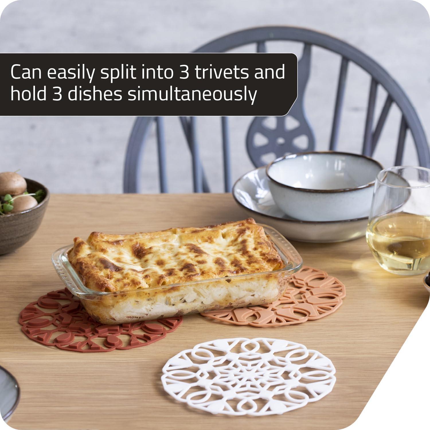 Juego de Trivets TriveTile Peleg Design Silicona Beige 17.5 cm