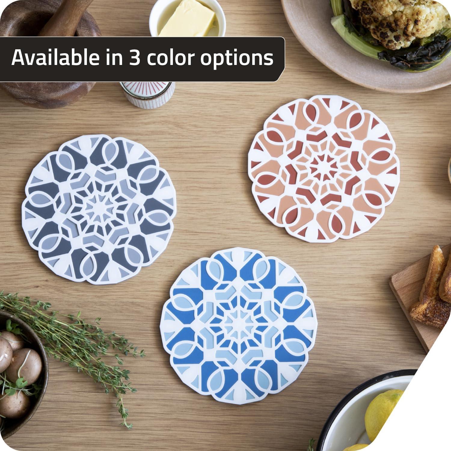 Juego de Trivets TriveTile Peleg Design Silicona Beige 17.5 cm