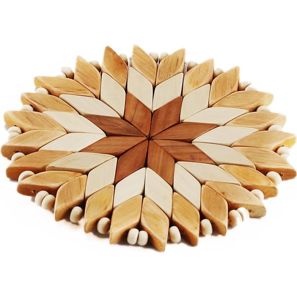 Juego de 3 Trivetes de Madera Hechos a Mano SPL Woodcraft