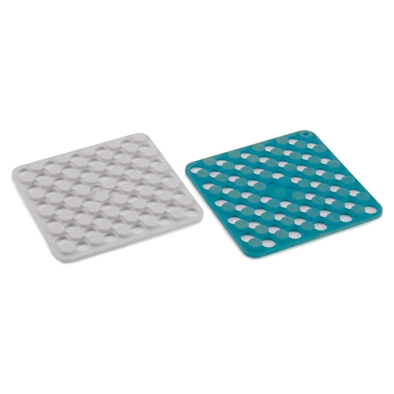 Conjunto de 2 Trivets de Silicona Joseph Joseph Azul/Blanco