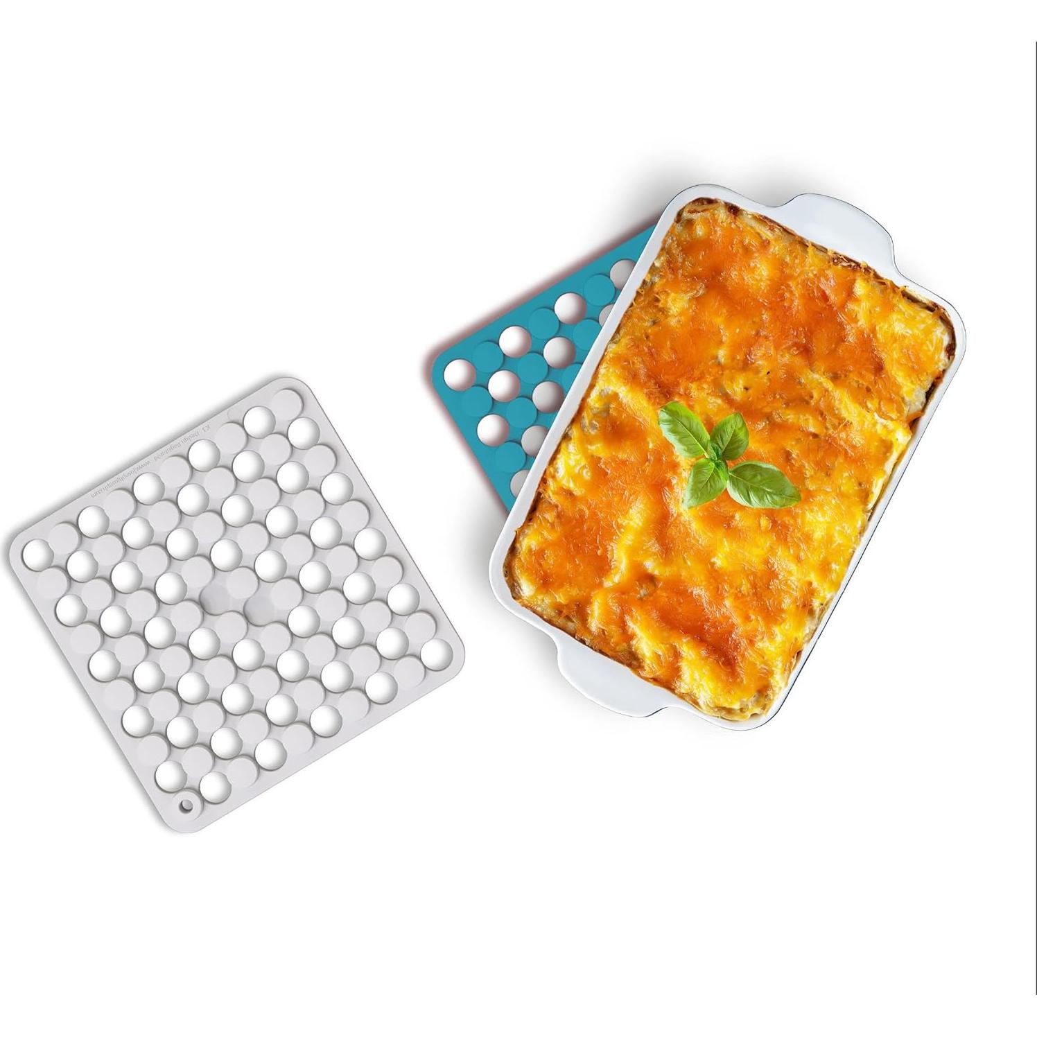 Conjunto de 2 Trivets de Silicona Joseph Joseph Azul/Blanco