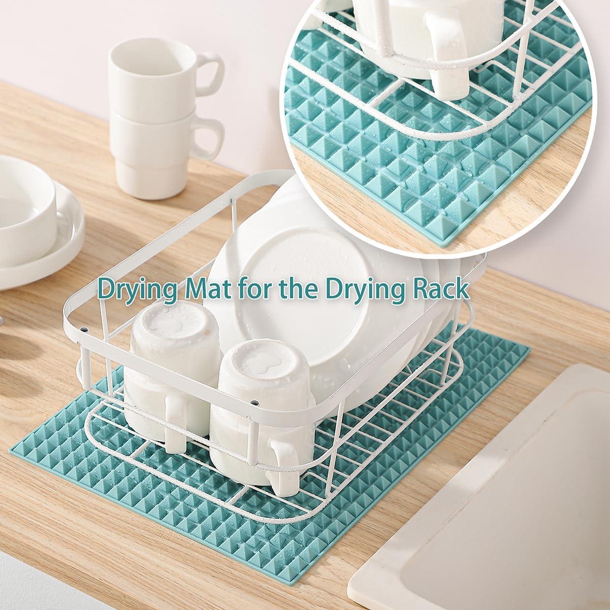 Tapete de Secado de Platos Colinda de Silicona 40.6x29.2cm Gris