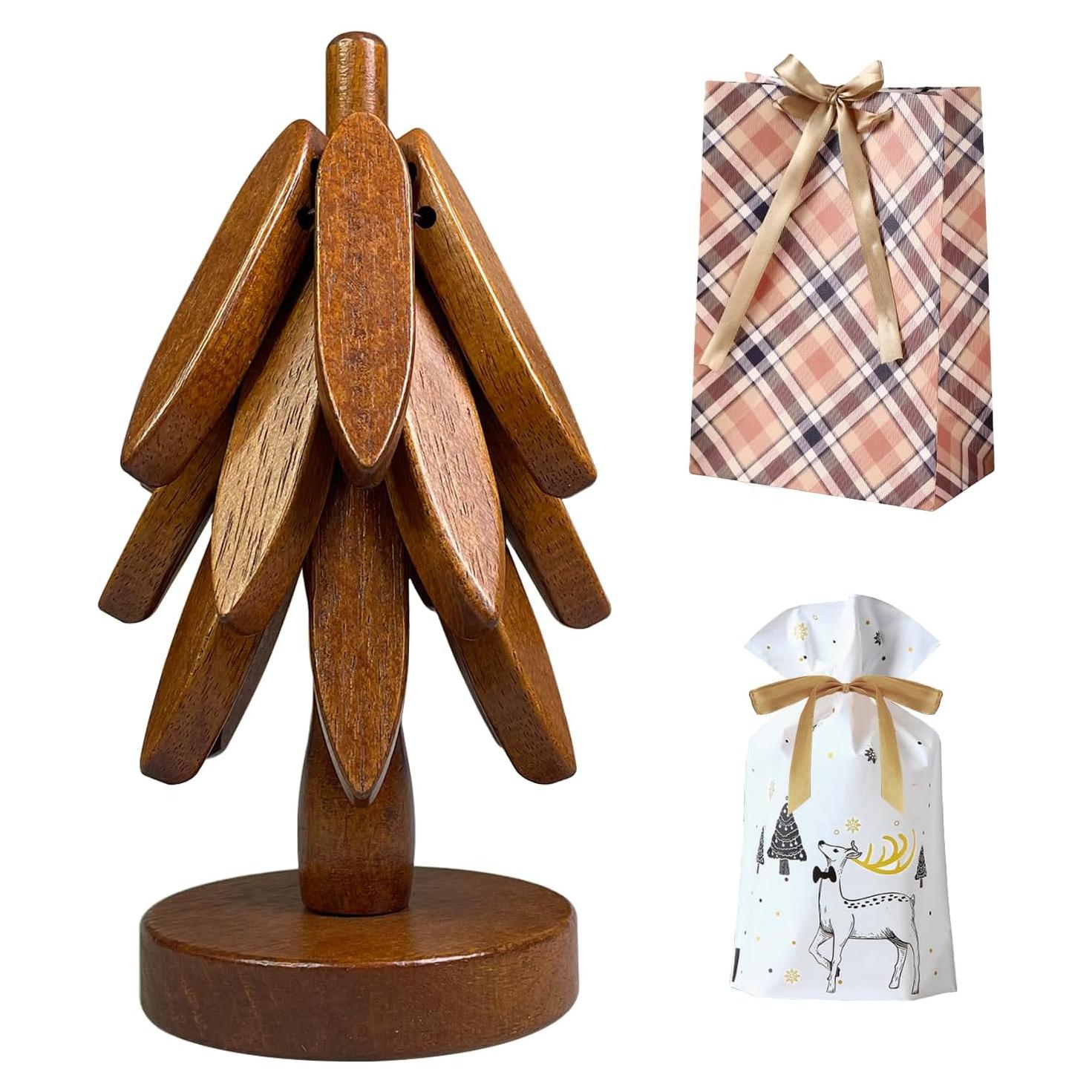 Trivetes de Madera Mamakura en Forma de Árbol para Cocina