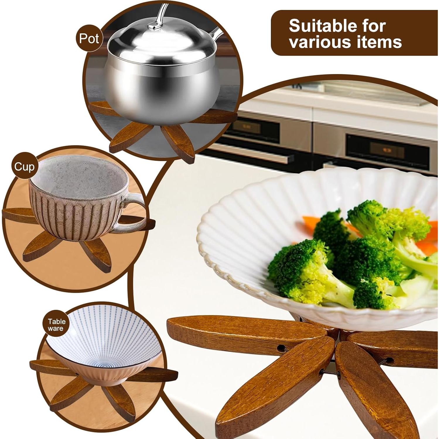 Trivetes de Madera Mamakura en Forma de Árbol para Cocina