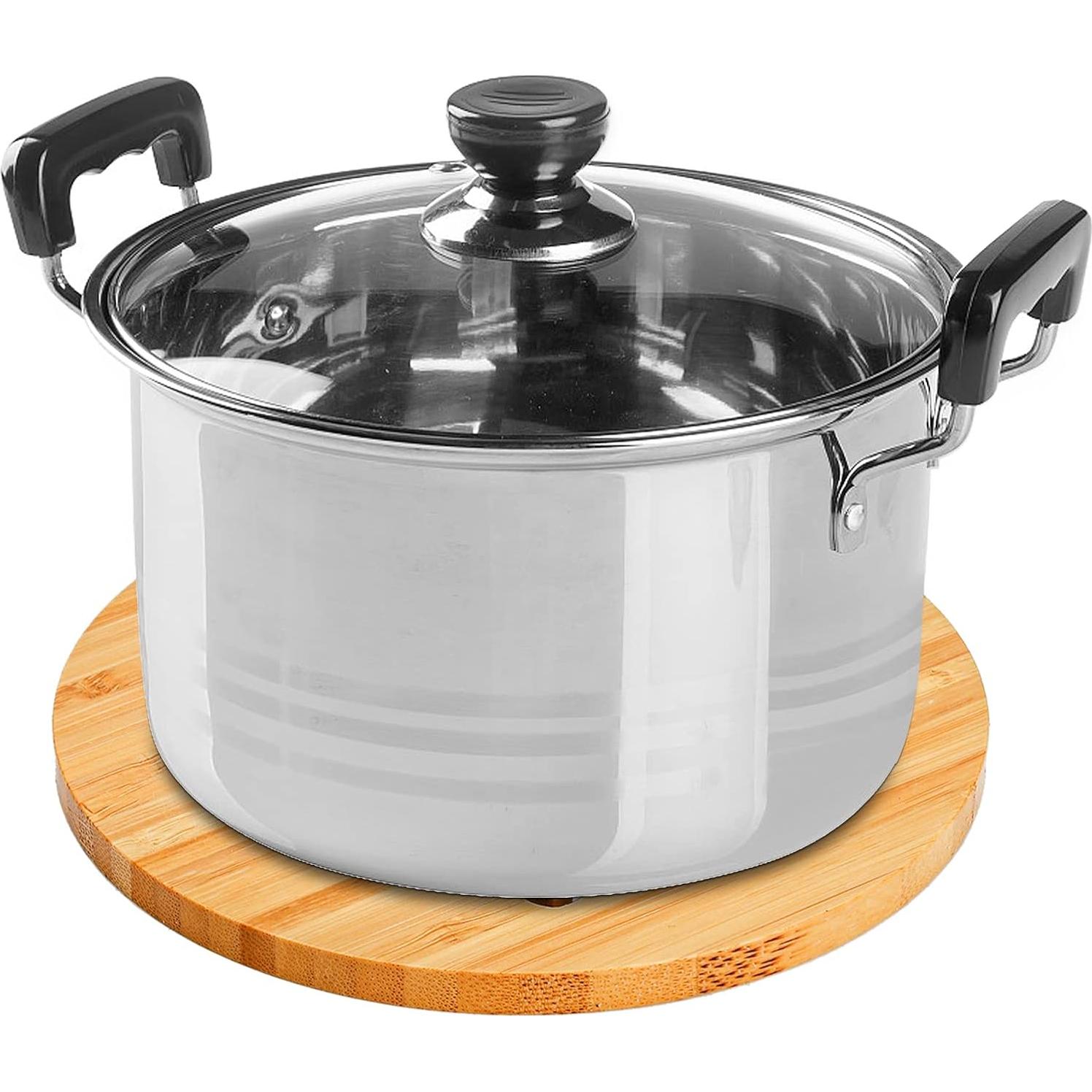 Conjunto de 6 Posavasos de Bambú Natural AVLA Antideslizantes