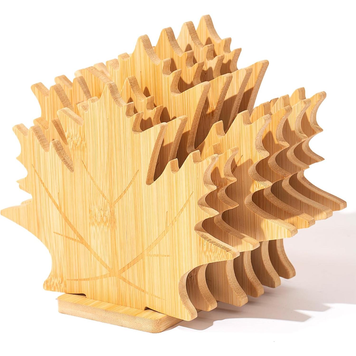 Juego de Trivetes de Bambú Erjiacun - 6 Piezas Antideslizantes