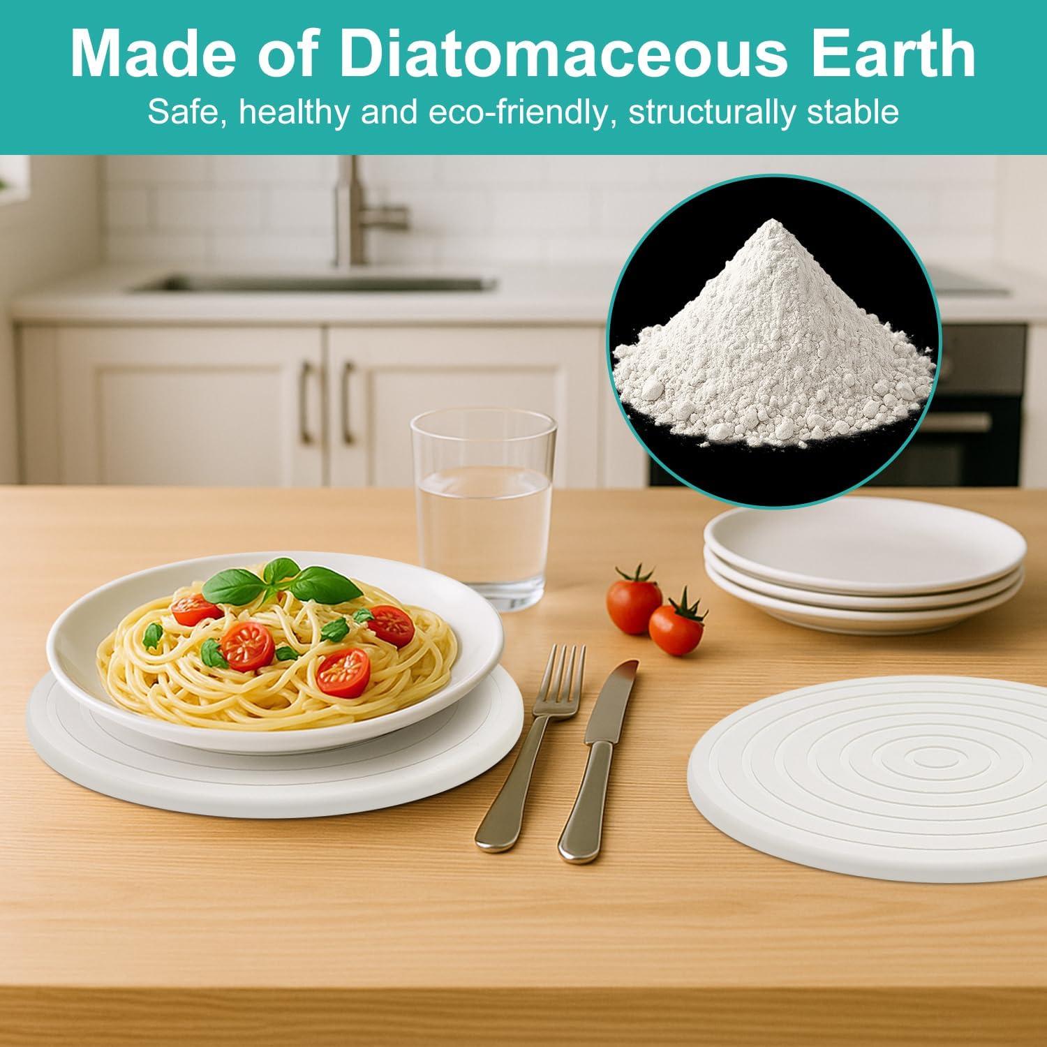 Juego de 3 Trivets Redondos Renawe de Diatomita 20 cm