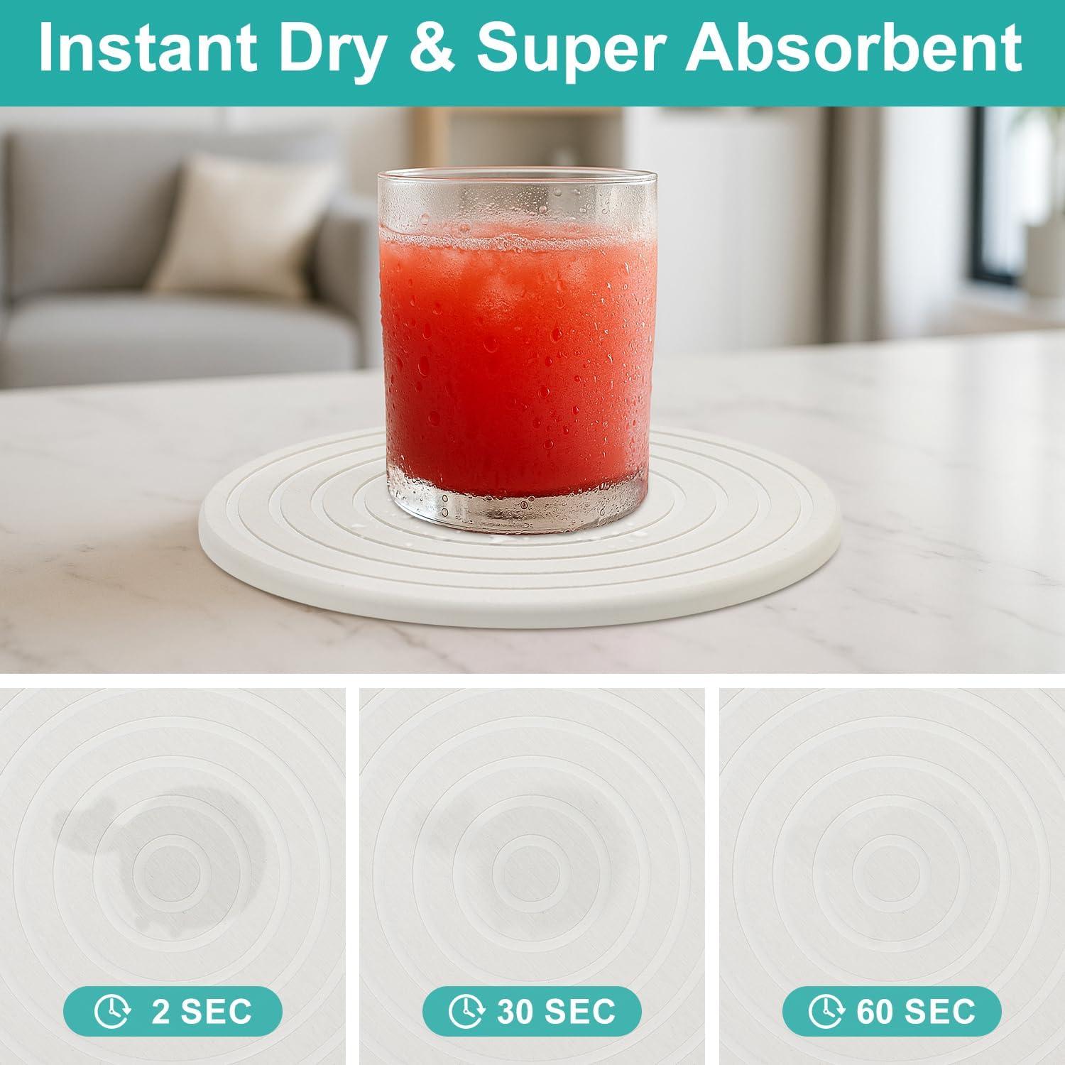 Juego de 3 Trivets Redondos Renawe de Diatomita 20 cm