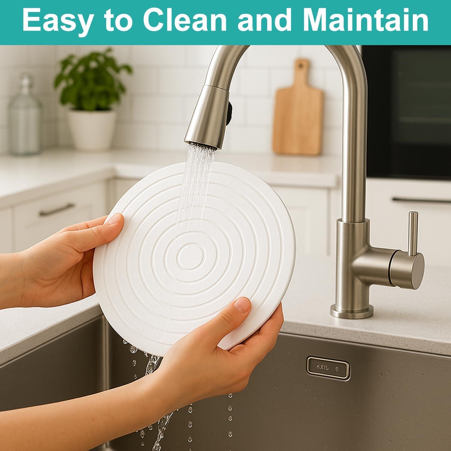 Juego de 3 Trivets Redondos Renawe de Diatomita 20 cm