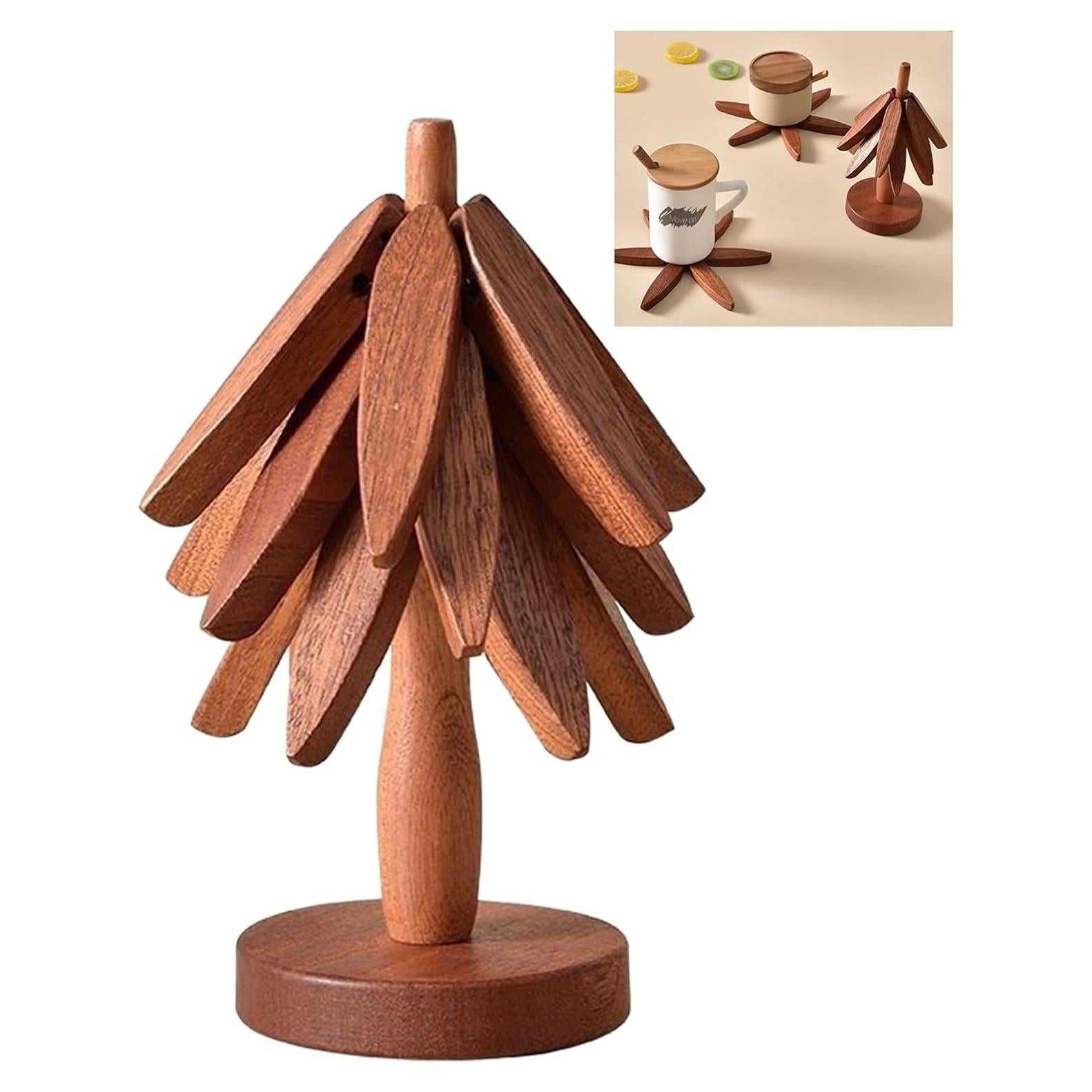 Trivetes de Madera en Forma de Árbol Heaocv - Aislantes Térmicos