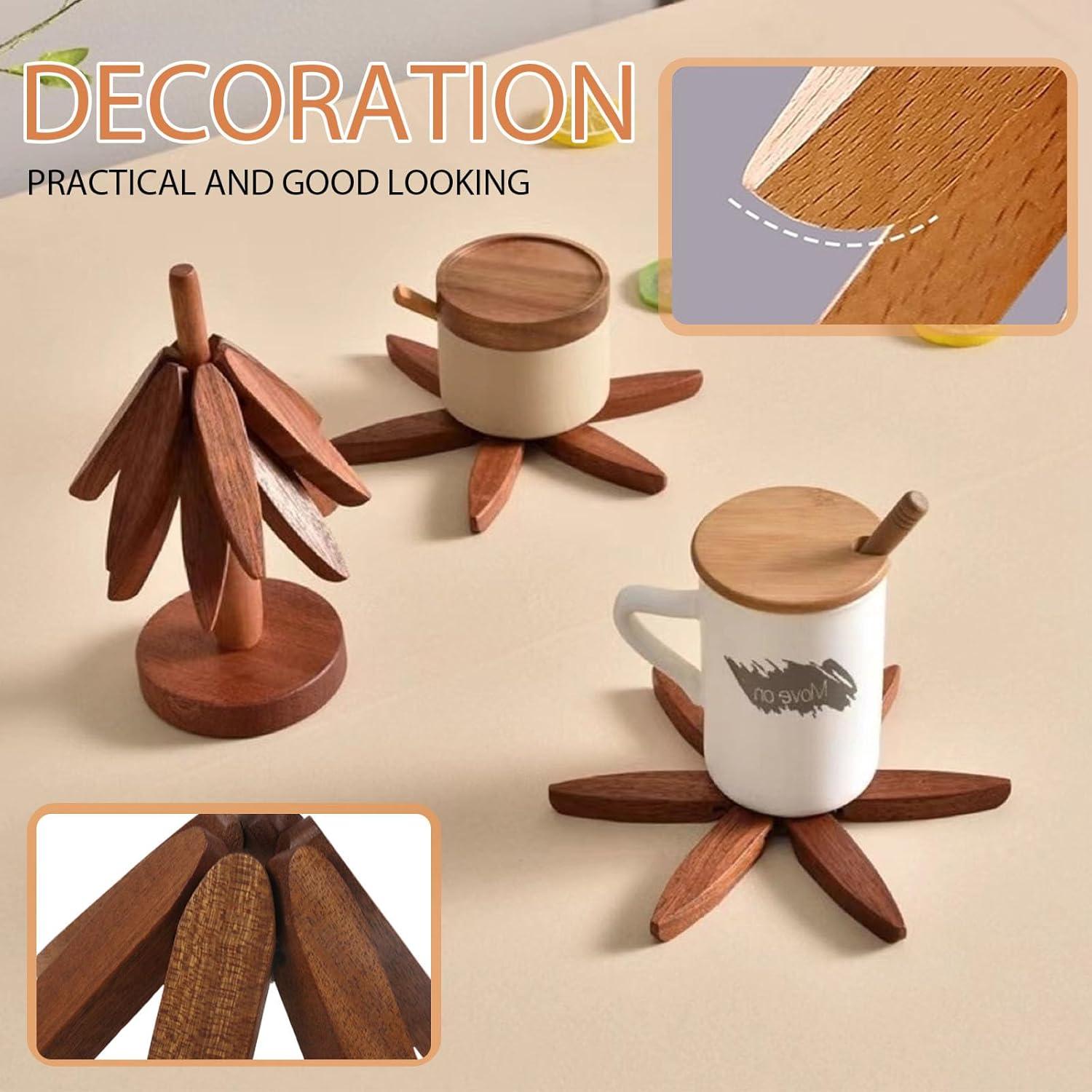 Trivetes de Madera en Forma de Árbol Heaocv - Aislantes Térmicos