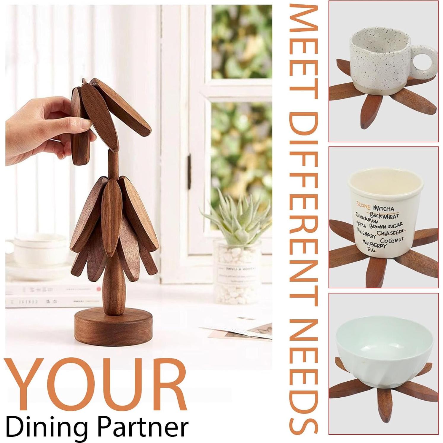 Trivetes de Madera en Forma de Árbol Heaocv - Aislantes Térmicos