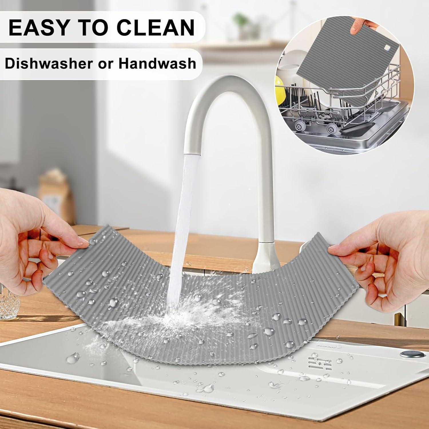 Trivets de Silicona GIDGEE 2 Unidades 24.13x35.81 cm Gris