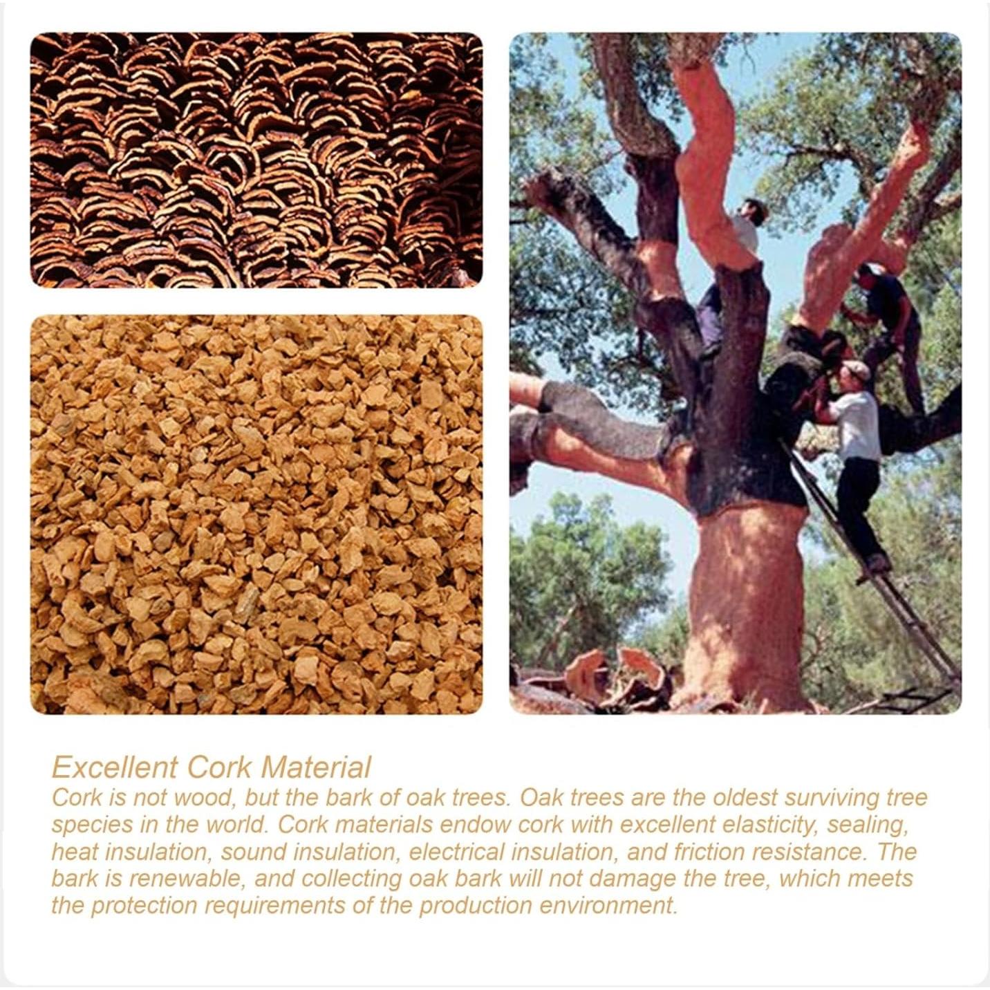 Trivet de Corcho Redondo HUAOAO 19.05 cm 6 Pcs Ecológico