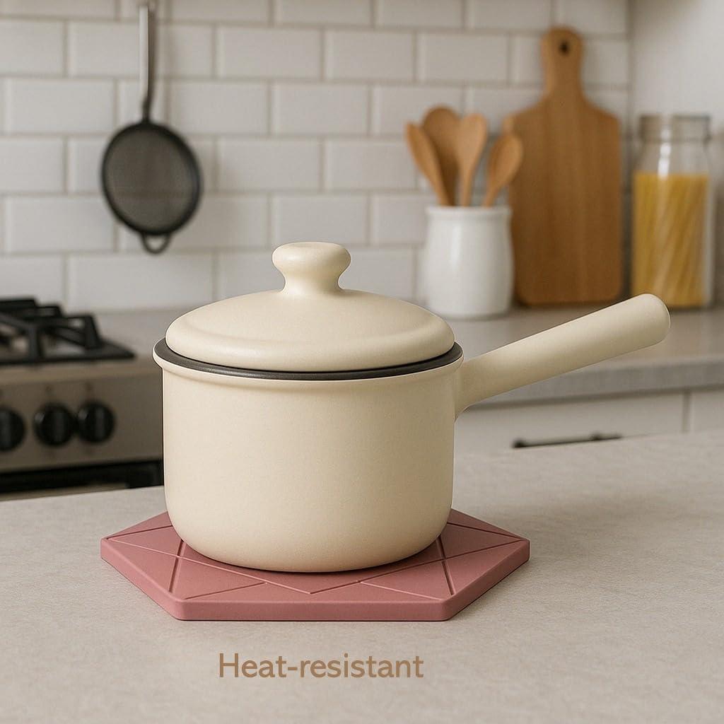 Mats de Silicona Hexagonales MINGLEMART - Paquete de 4