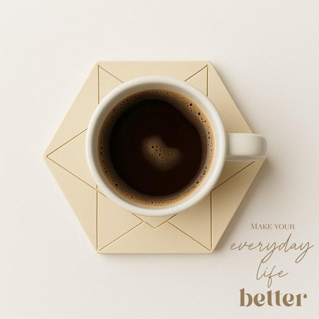 Mats de Silicona Hexagonales MINGLEMART - Paquete de 4