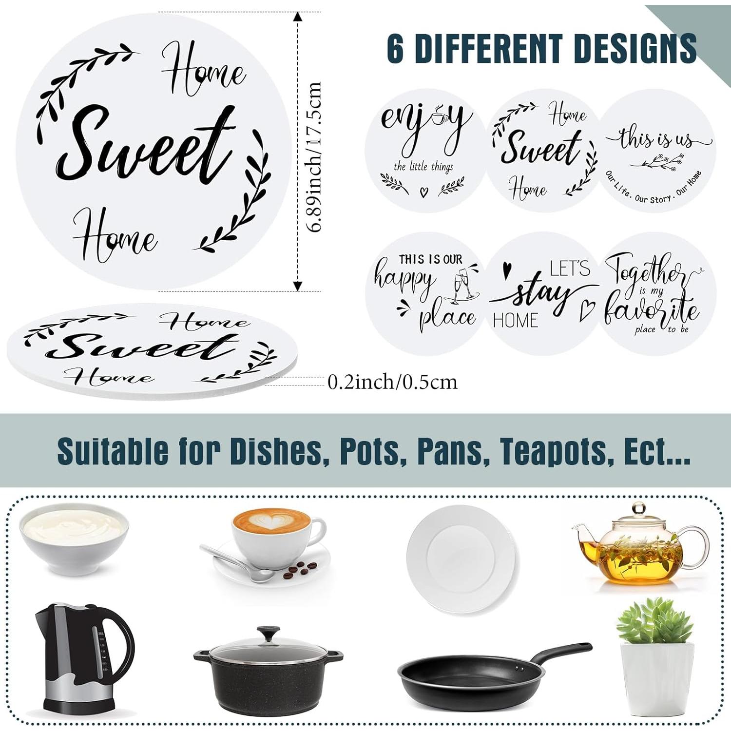 Posavasos de Madera Queekay 6 Pcs 17.78 cm Gris