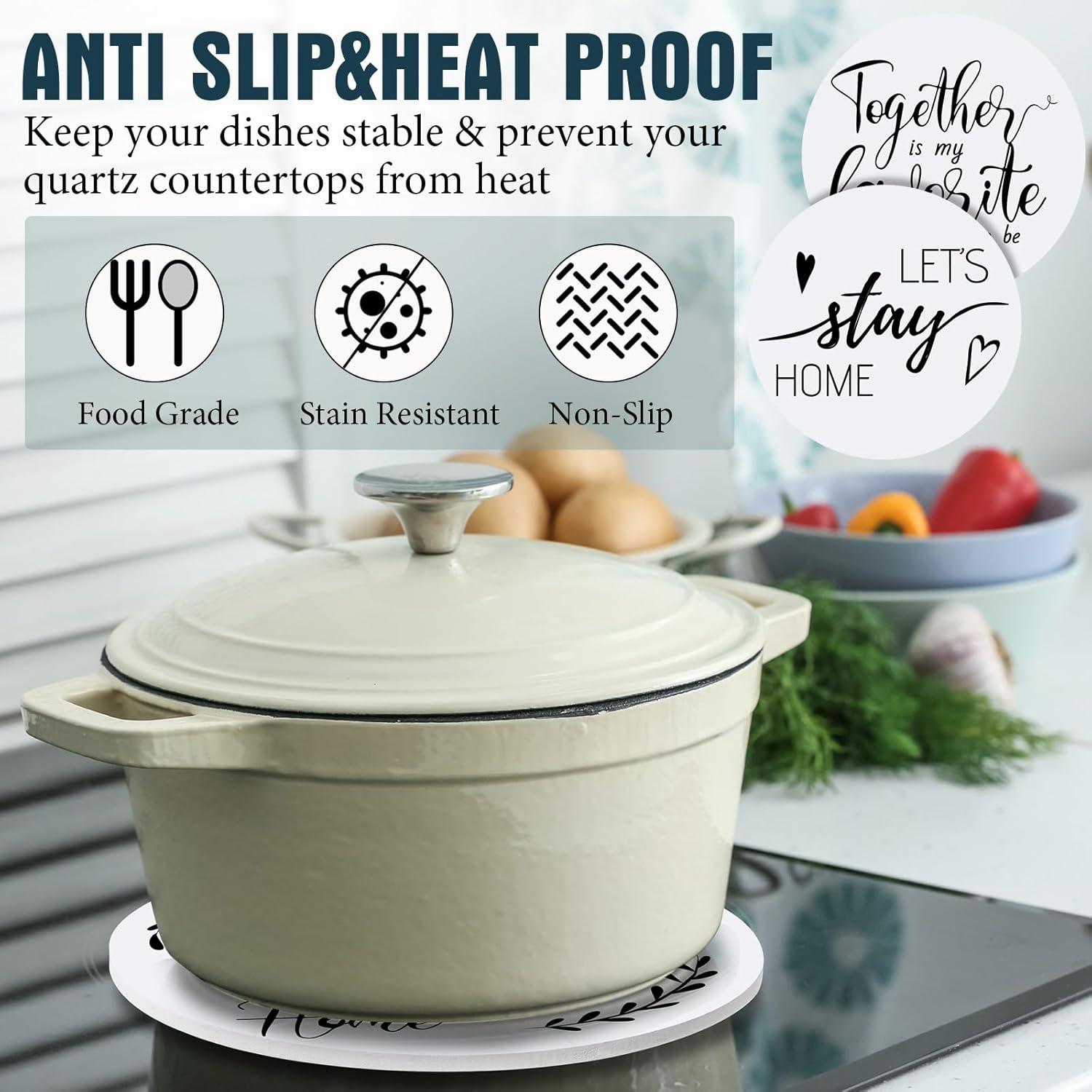 Posavasos de Madera Queekay 6 Pcs 17.78 cm Gris