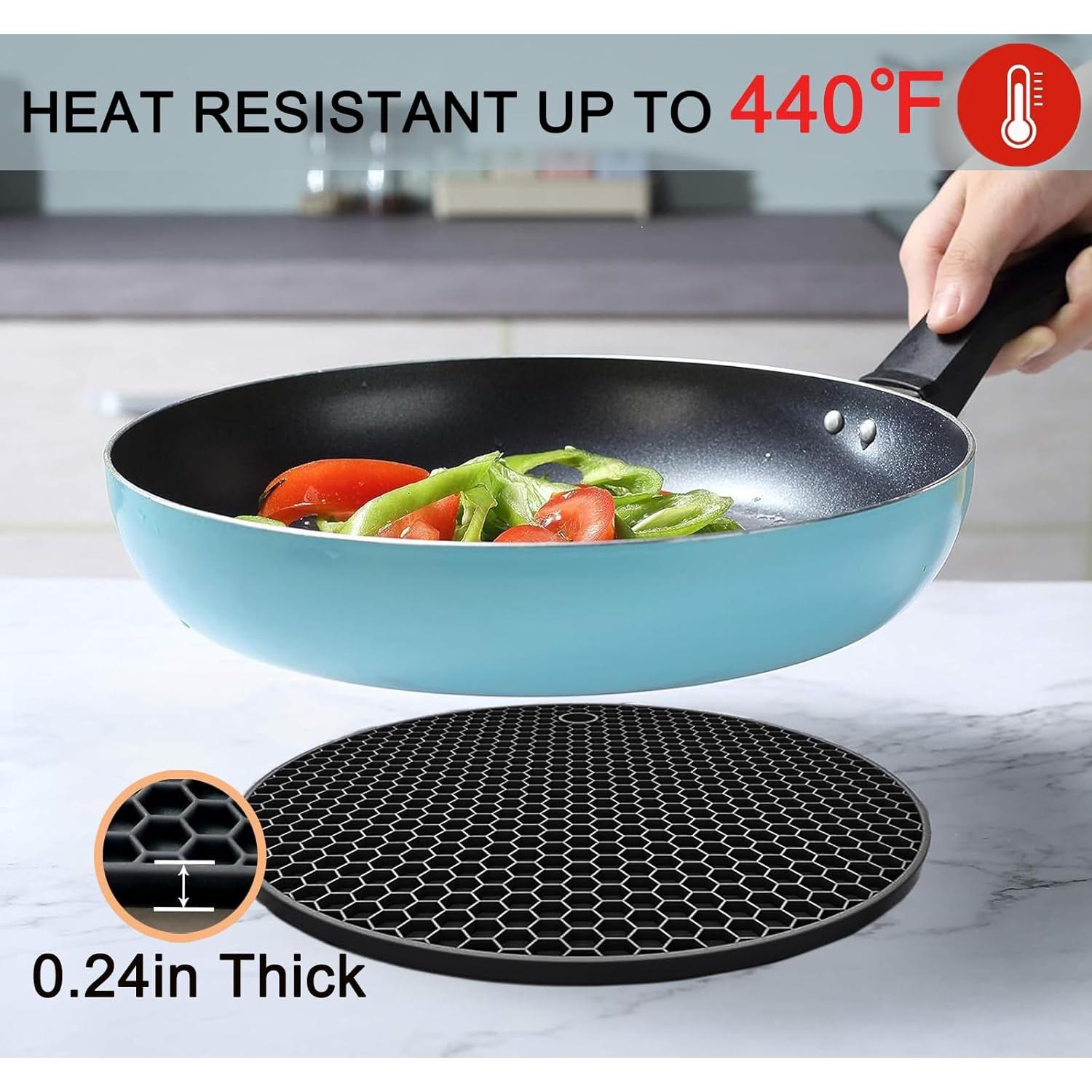 Trivetes de Silicona Tonbbow 4 Piezas 22.86 cm y 17.78 cm