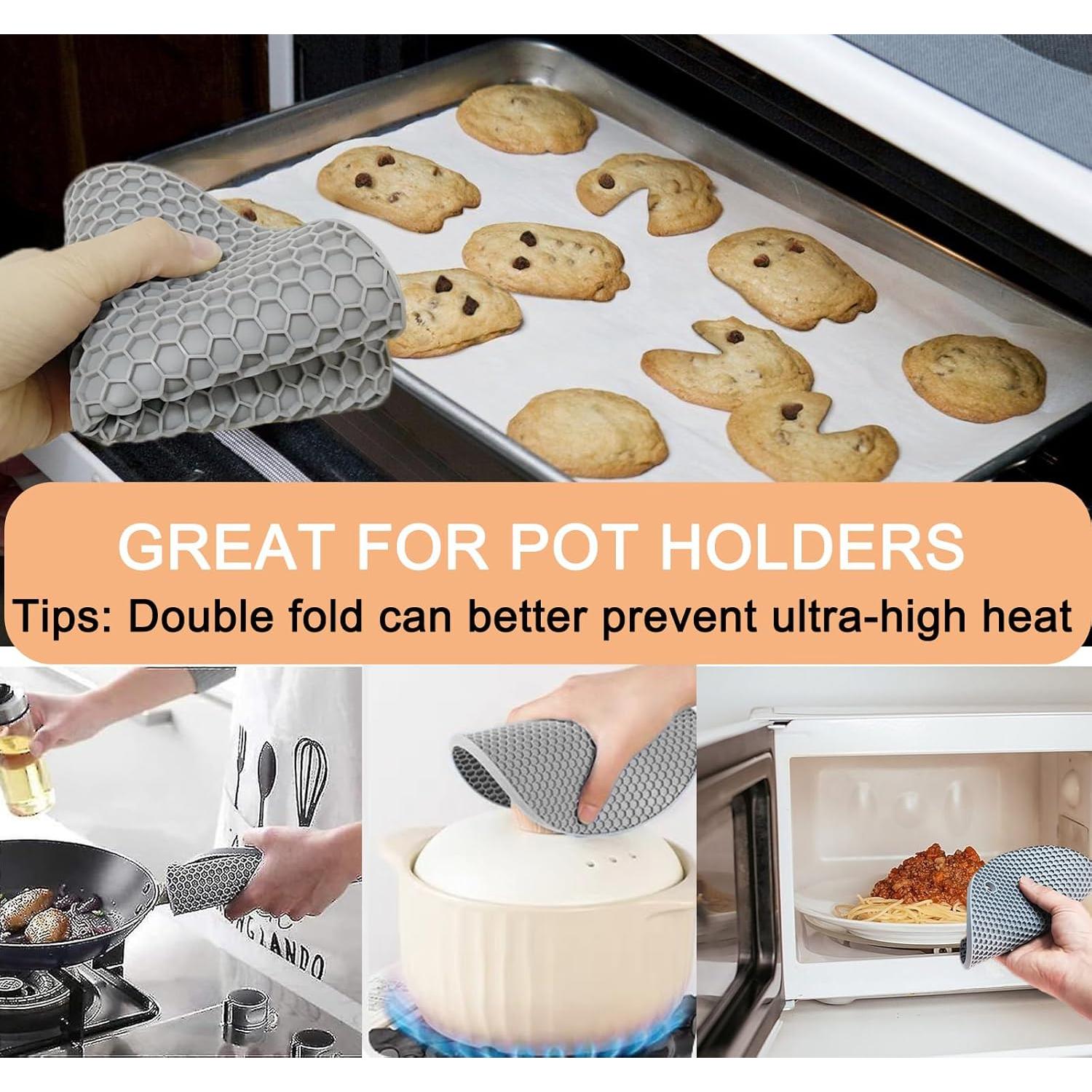 Trivetes de Silicona Tonbbow 4 Piezas 22.86 cm y 17.78 cm